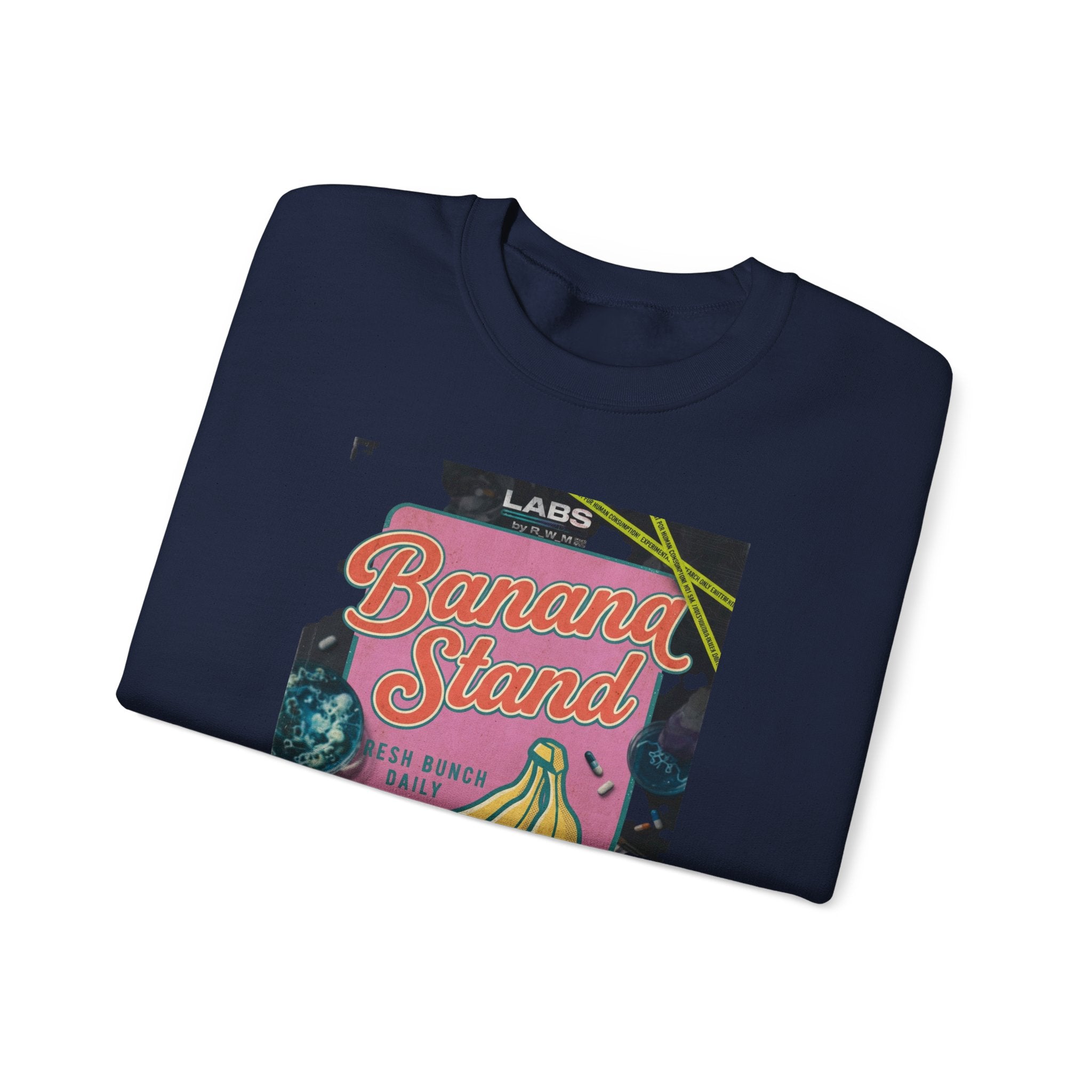 Banana Stand Retro Food Graphic Sweatshirt | Vintage diner typography, hand-drawn bananas