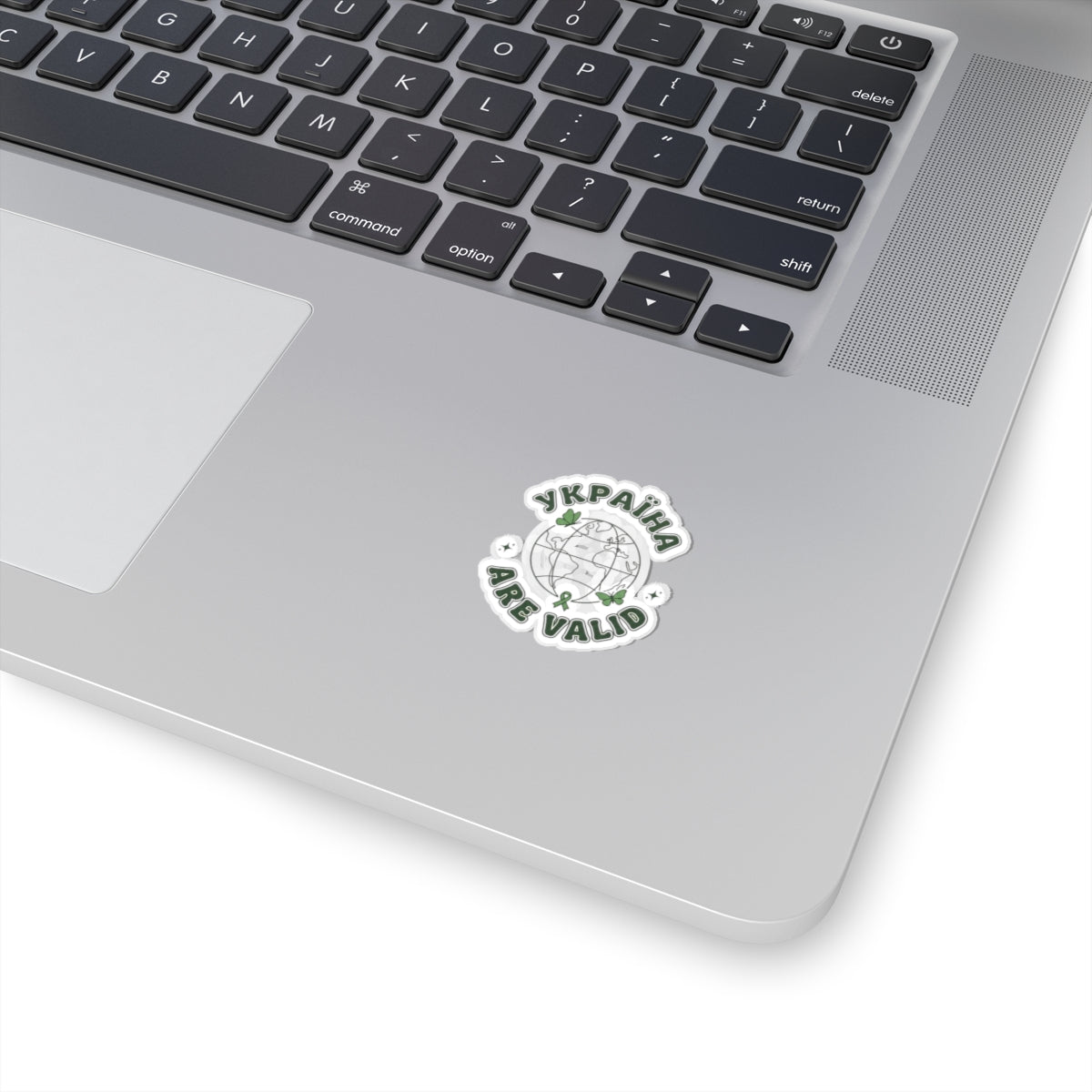 Mental Health Ribbon Globe Sticker | Green Awareness, 'Are Valid' Support
