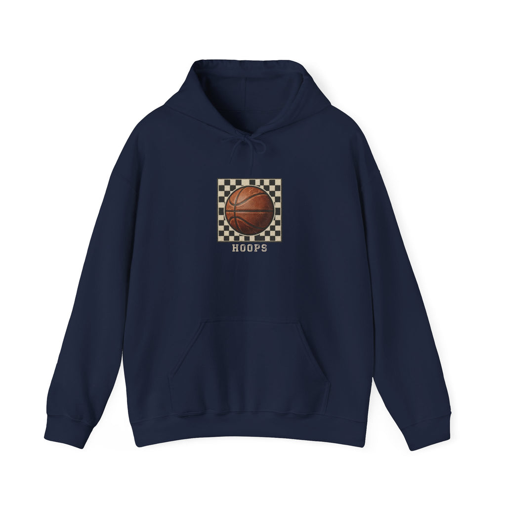 Hoops Vintage Basketball Hoodie | Western Typography, State Pride