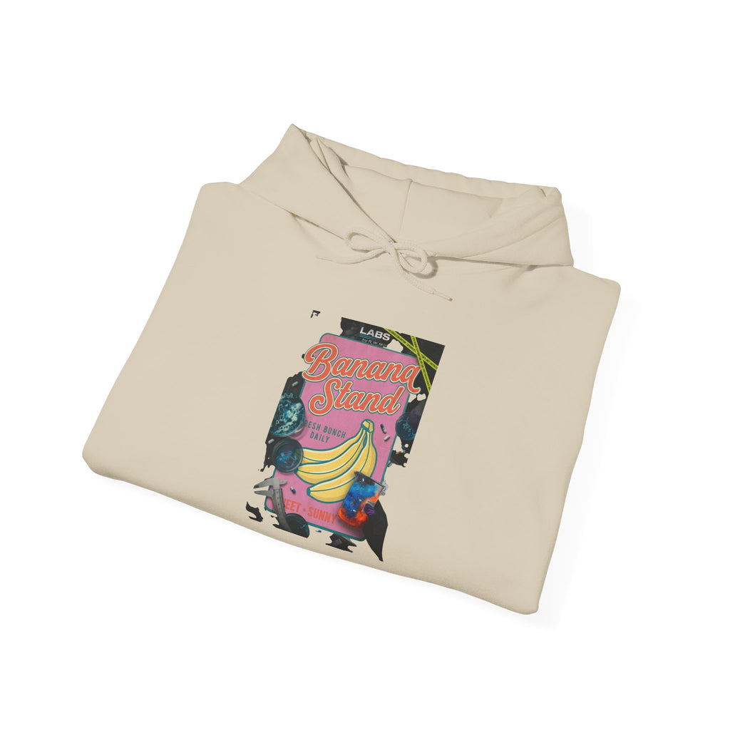 Retro Banana Diner Graphic Hoodie | Vintage Food Graphics, Nostalgic Typography