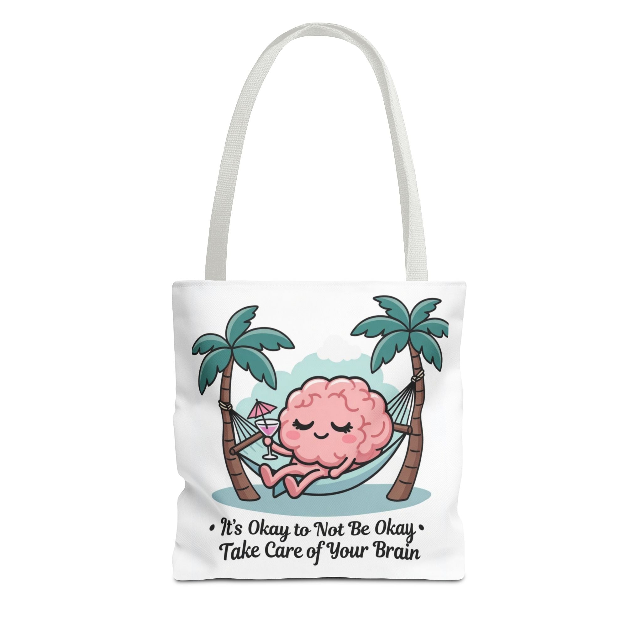 Mental Health Tote Bag - "It’s Okay to Not Be Okay" Brain Hammock Design