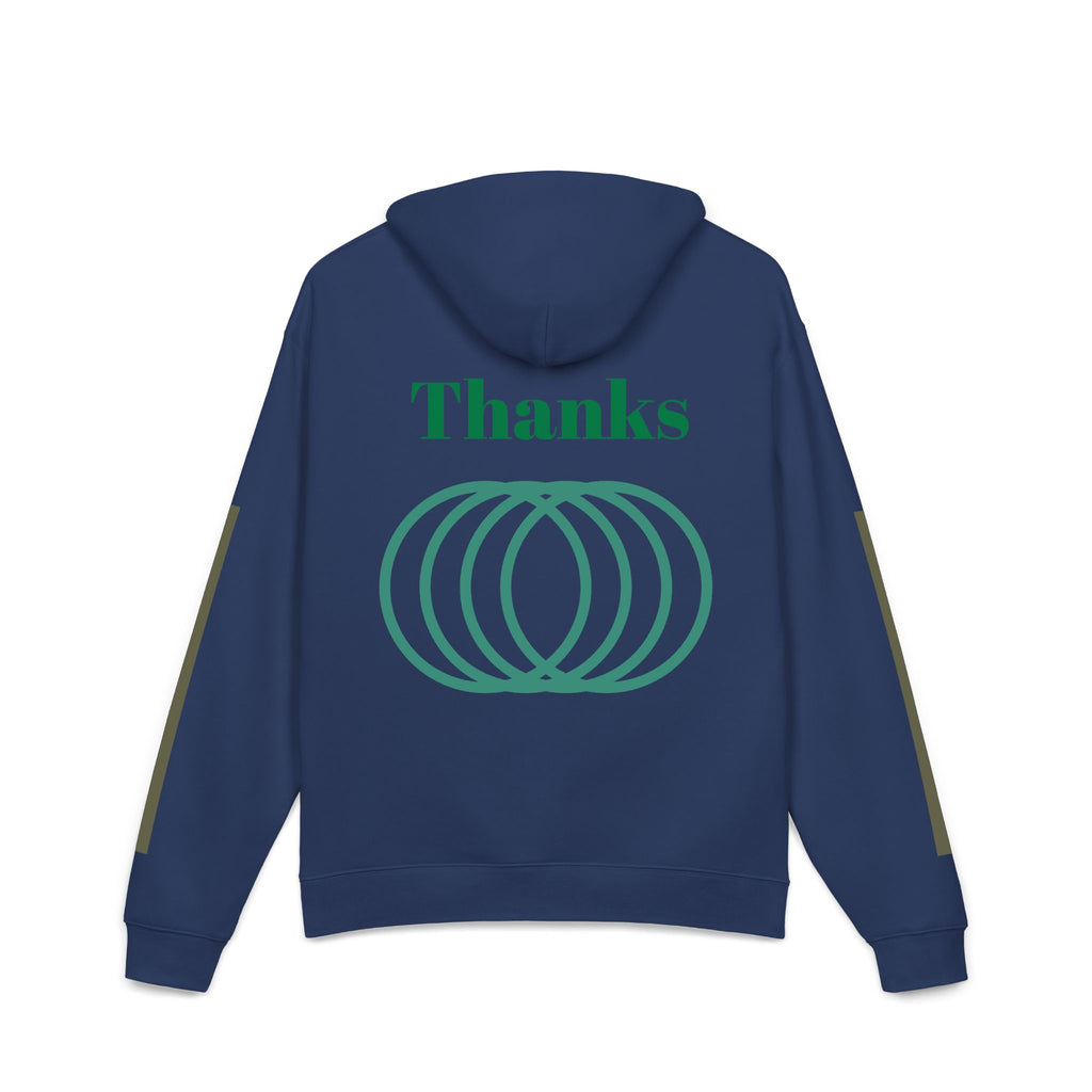 Relaxed Hoodie — Minimal Green Thanks Logo Hoodie
