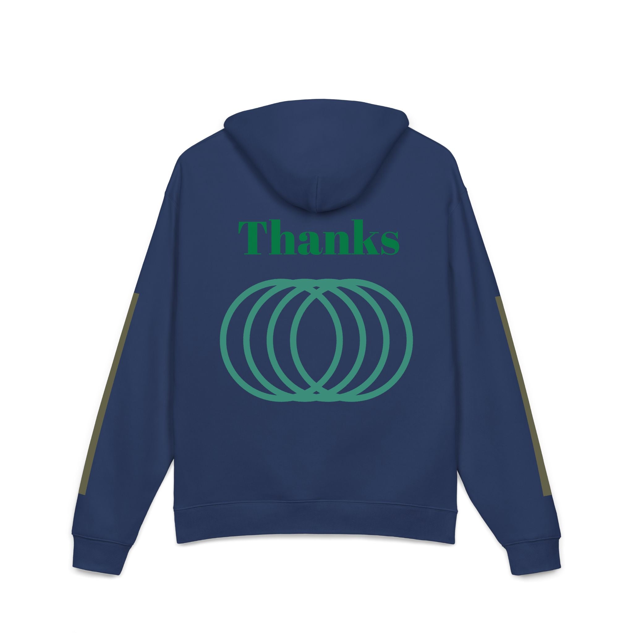 Relaxed Hoodie — Minimal Green Thanks Logo Hoodie