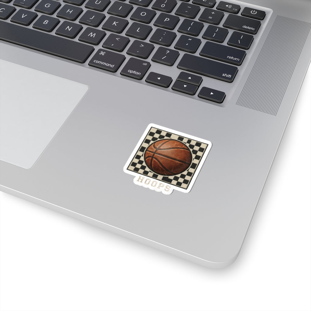 Hoops Sticker | Western Typography, Basketball Pride