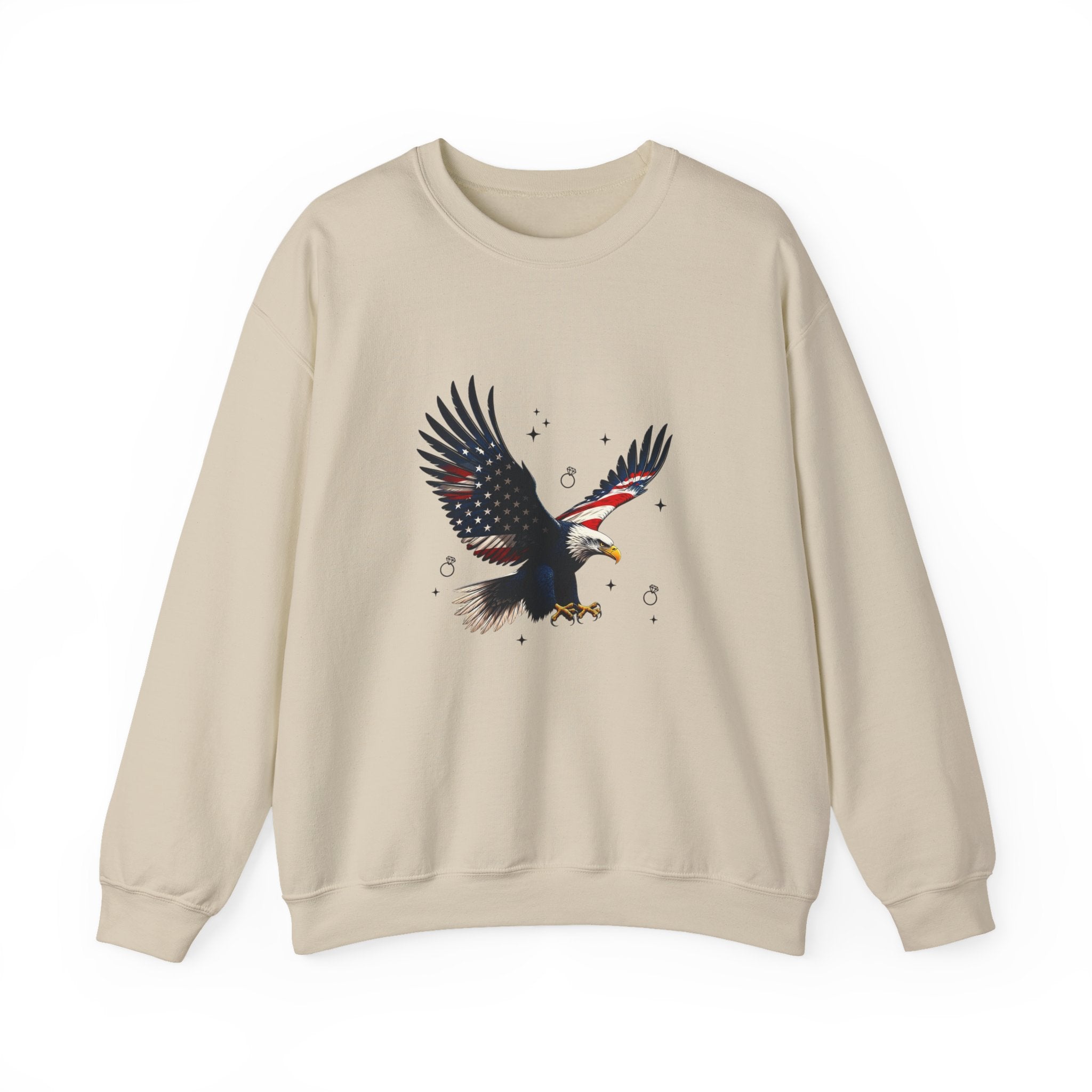 Soaring Eagle Crewneck Sweatshirt | Vintage Graphic, Retro Tattoo Style