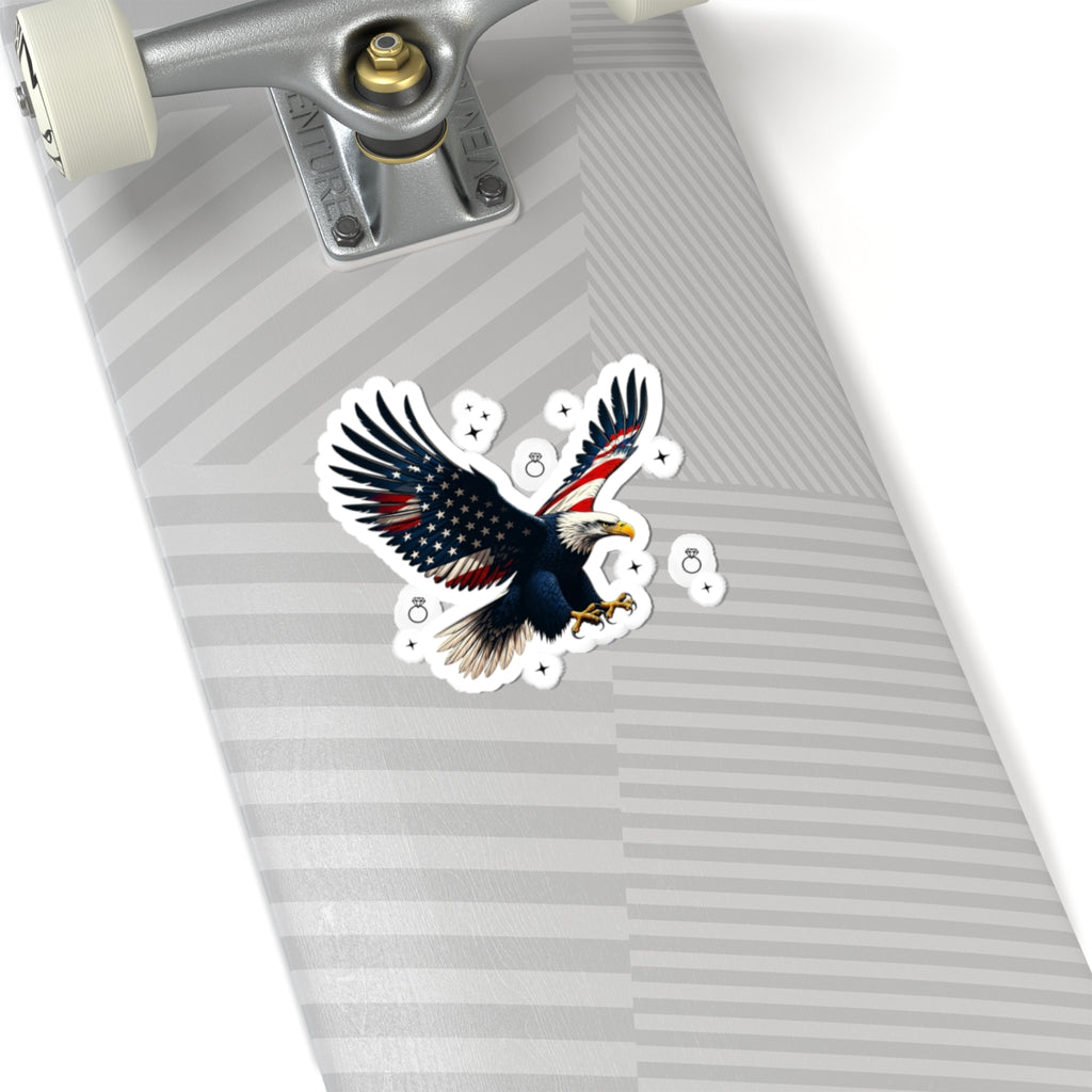 Bride Era Patriotic Eagle Kiss-Cut Sticker | Engaged Wife Slogan