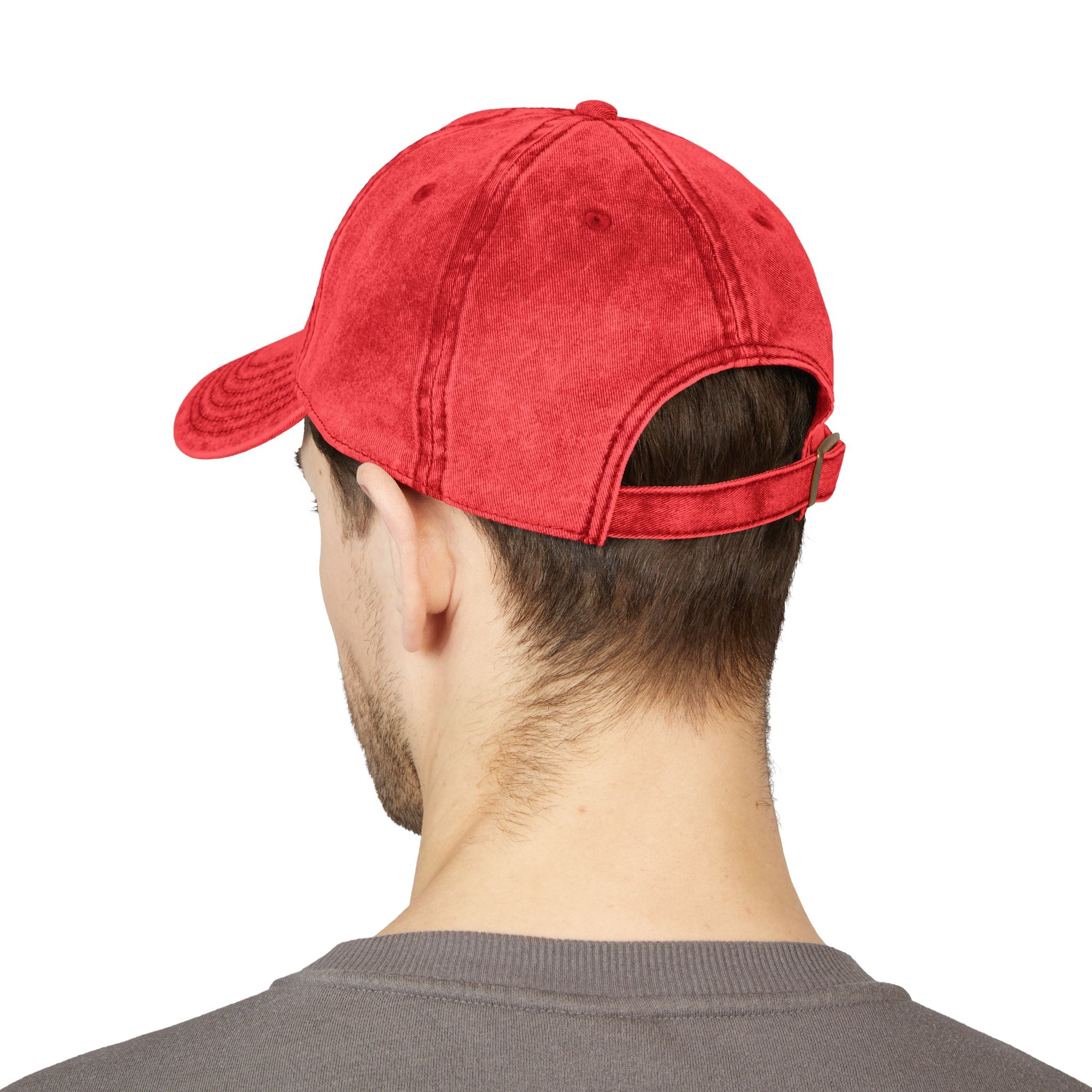 Vintage Embroidered Cap – Washed Red Baseball Hat