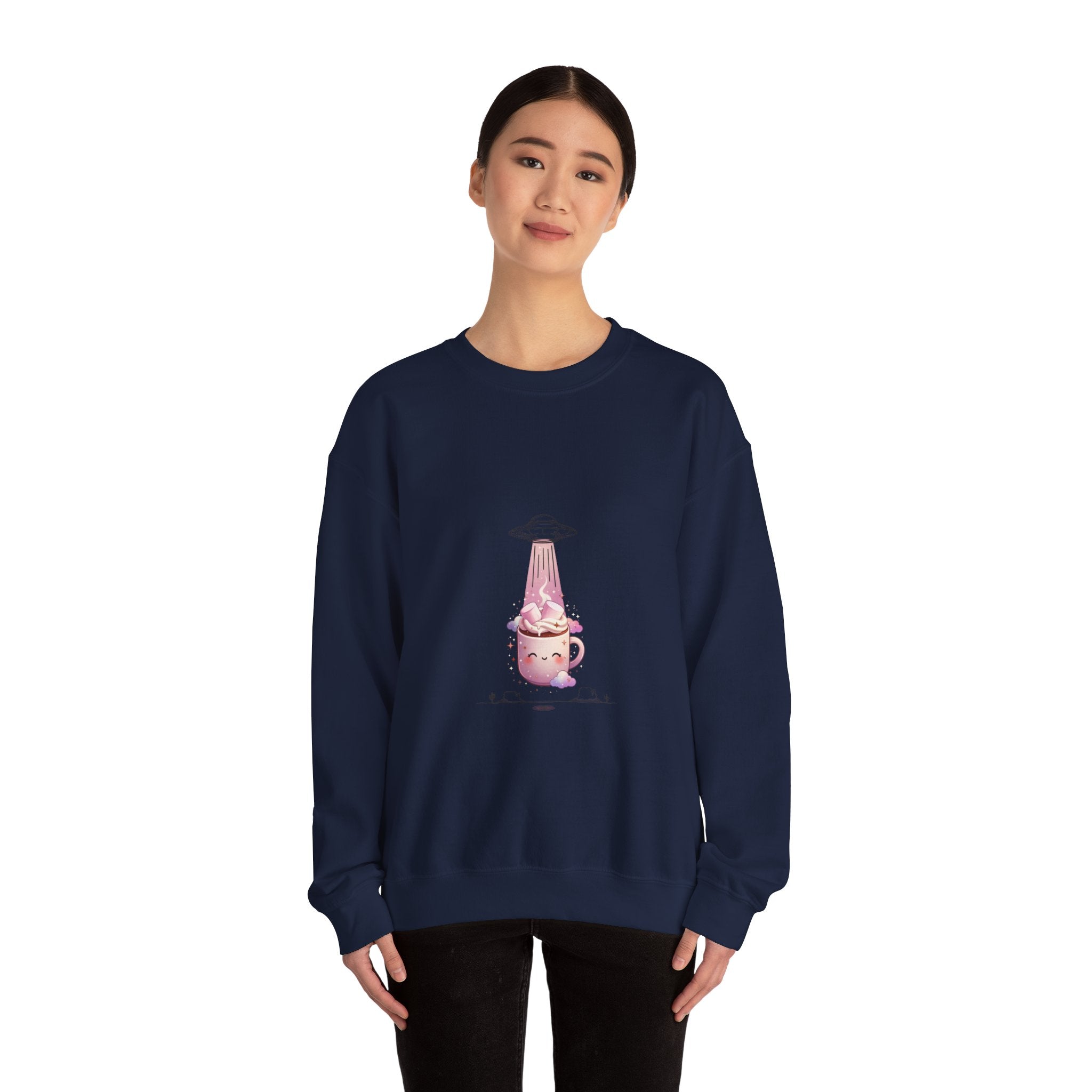 Retro UFO Abduction Crewneck Sweatshirt | Vintage Desert Sci‑Fi