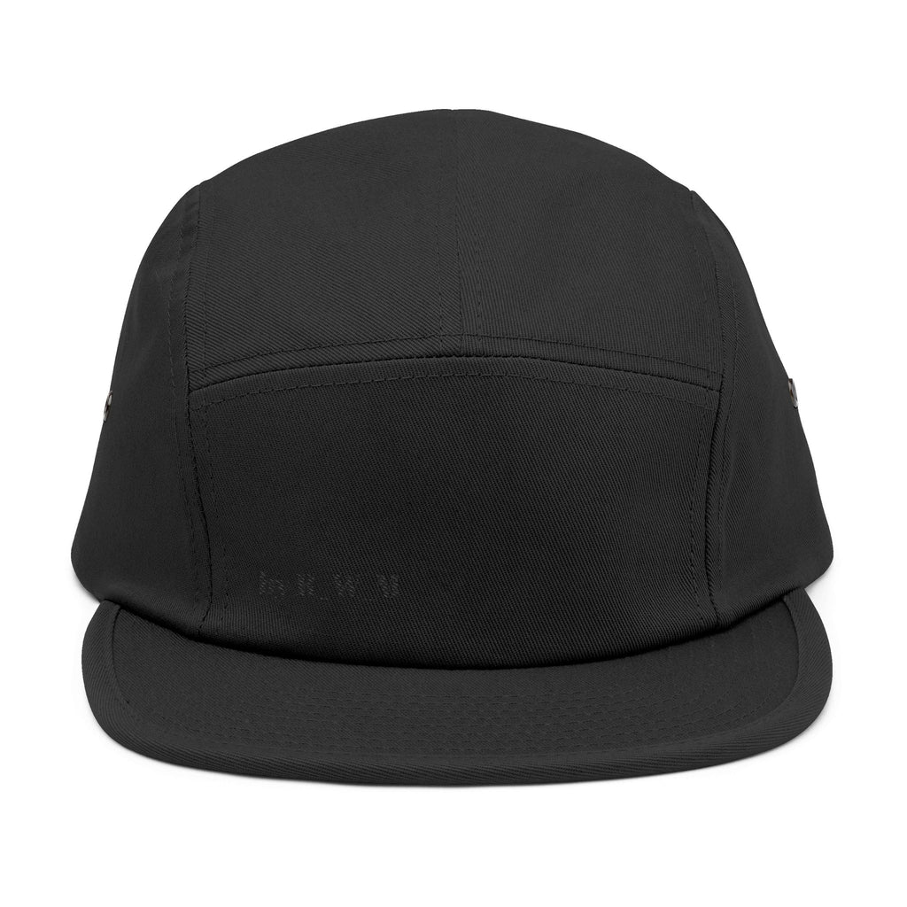 Embroidered 5-Panel Cap — Minimal 'brwn' Logo Cotton Camper Hat
