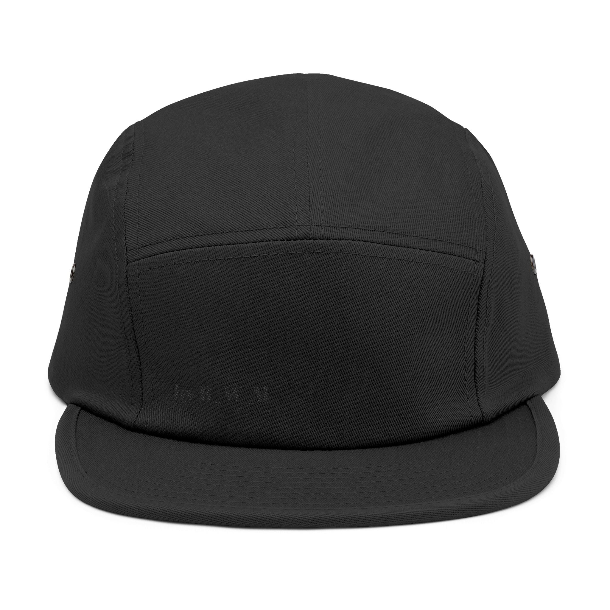 Embroidered 5-Panel Cap — Minimal 'brwn' Logo Cotton Camper Hat