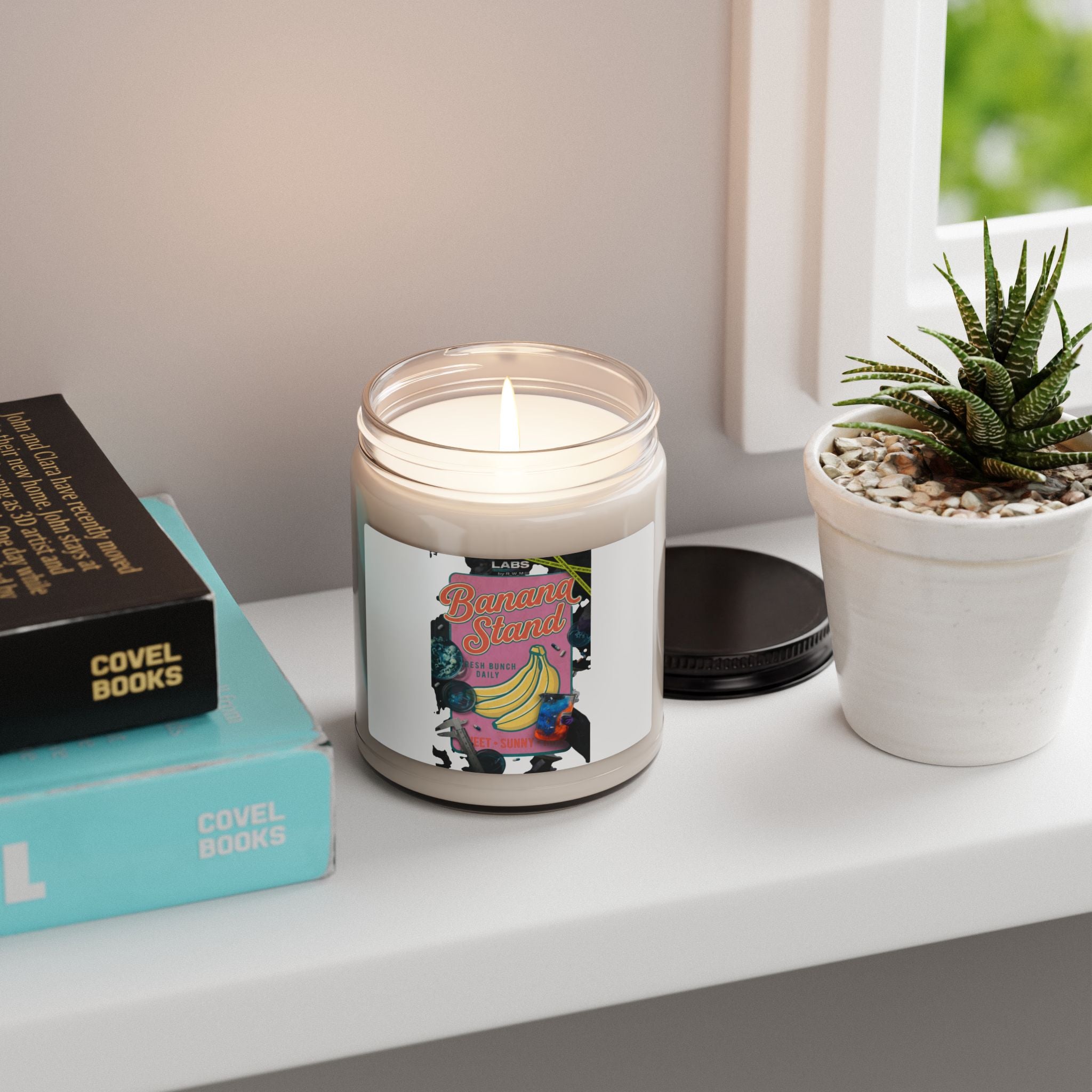 Banana Stand Soy Candle, Vintage Food Graphics | Retro Diner Fruit Label
