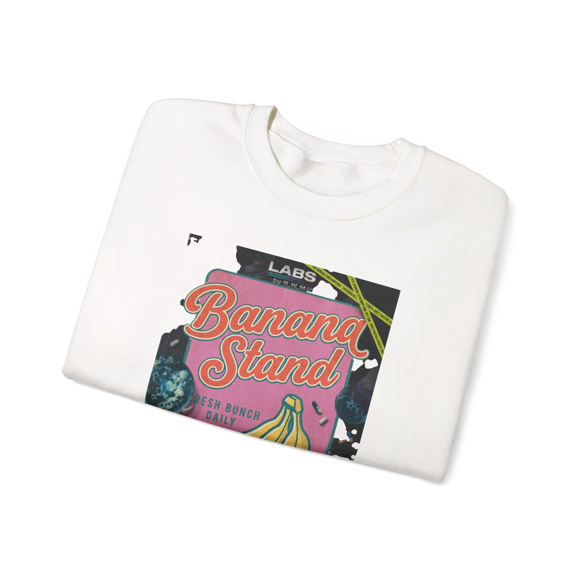 Banana Stand Retro Food Graphic Sweatshirt | Vintage diner typography, hand-drawn bananas