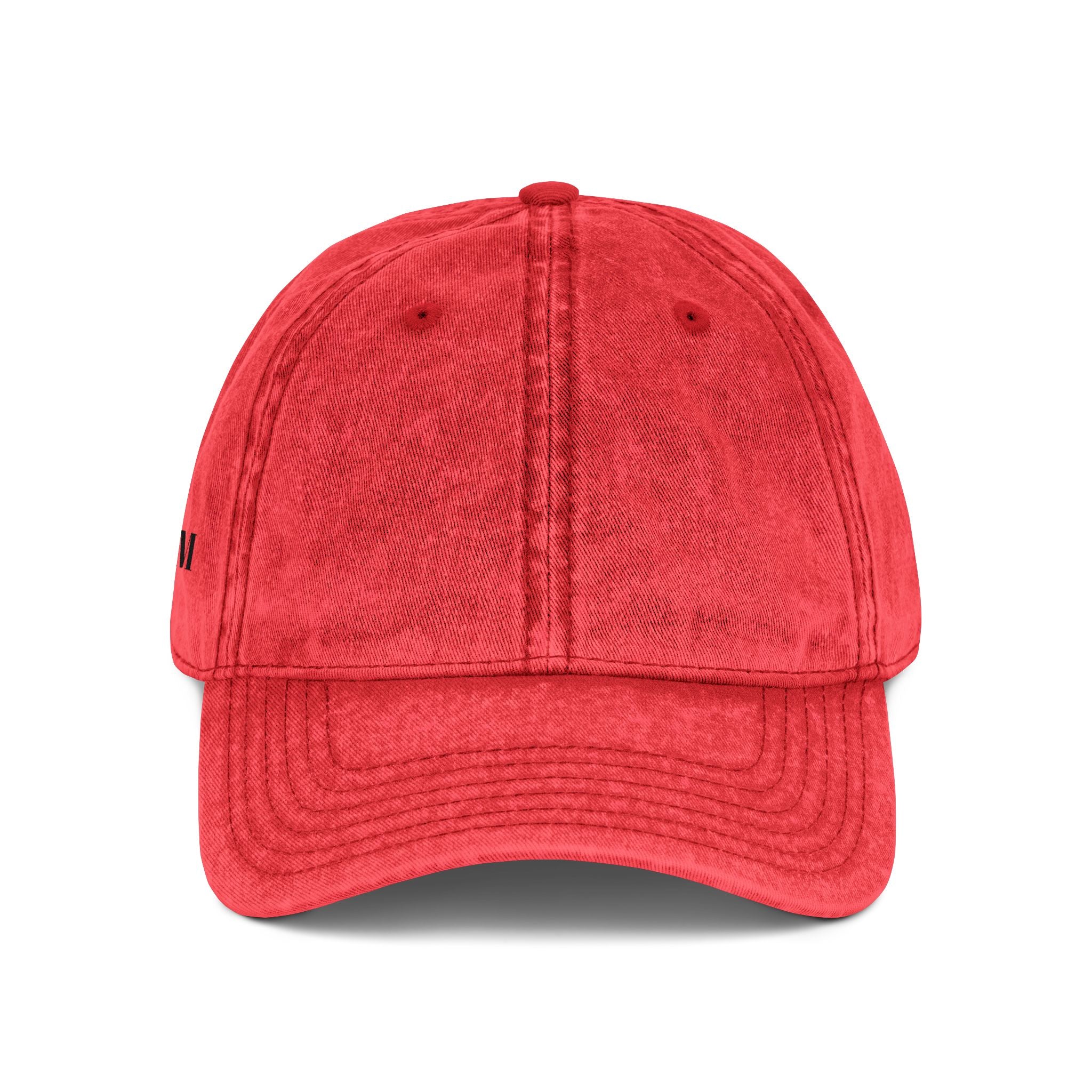 Vintage Embroidered Cap – Washed Red Baseball Hat