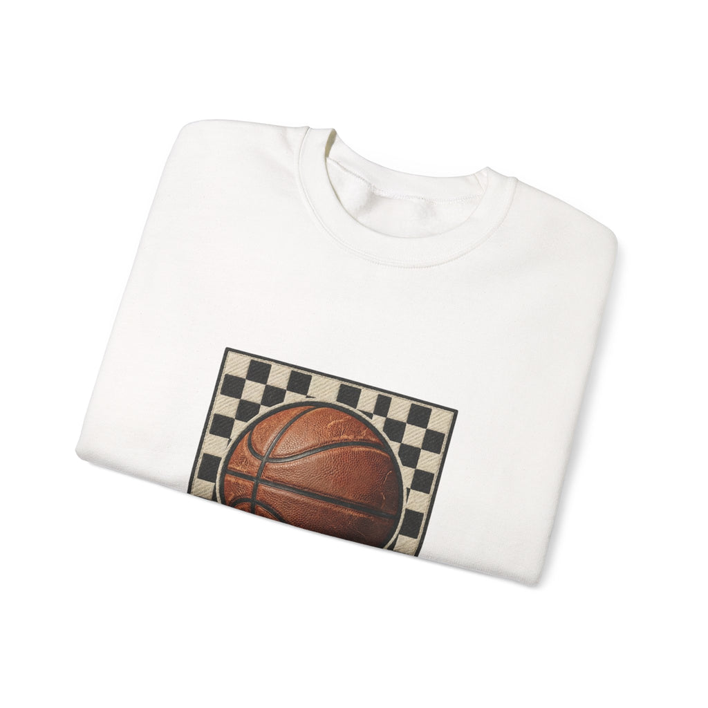 Hoops Vintage Basketball Sweatshirt | Western Typography, State Pride