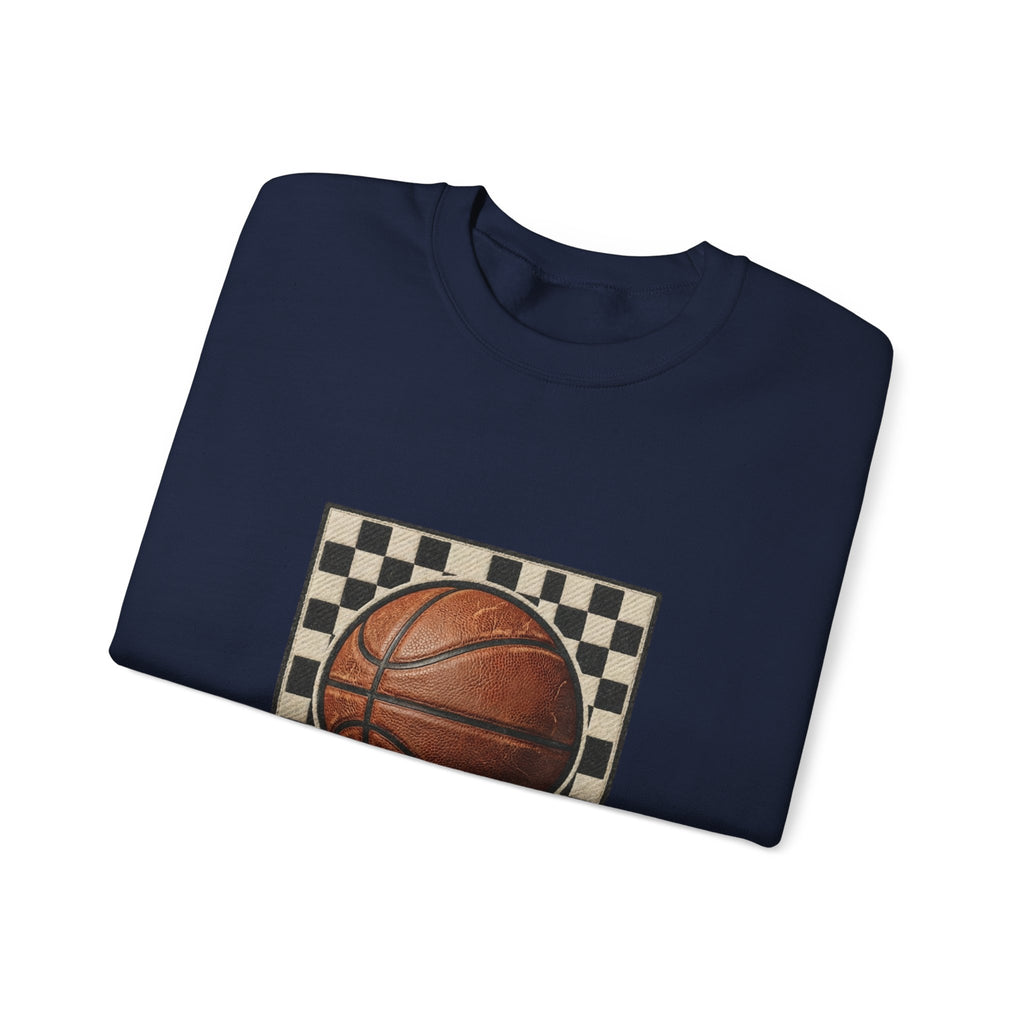 Hoops Vintage Basketball Sweatshirt | Western Typography, State Pride