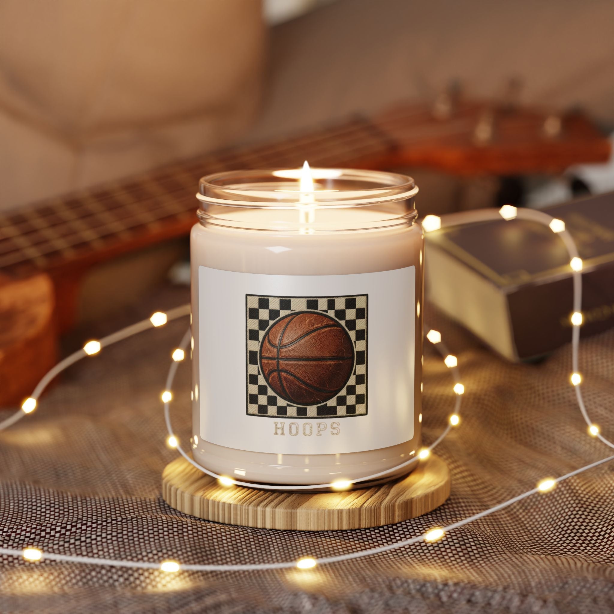 Hoops Candle | Basketball State Pride Soy Candle, Western Typography