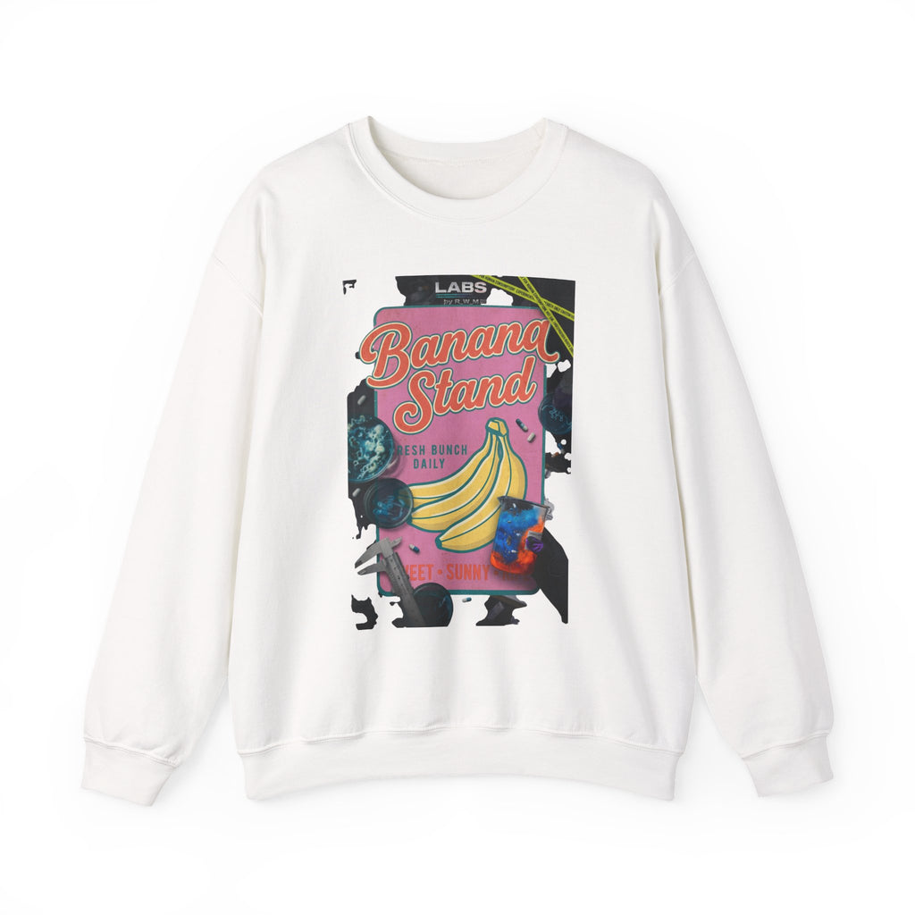 Banana Stand Retro Food Graphic Sweatshirt | Vintage diner typography, hand-drawn bananas