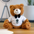 Brown Plush Teddy Bear with Bow Tie & Custom T-Shirt – Cute Gift for Kids & Valentines