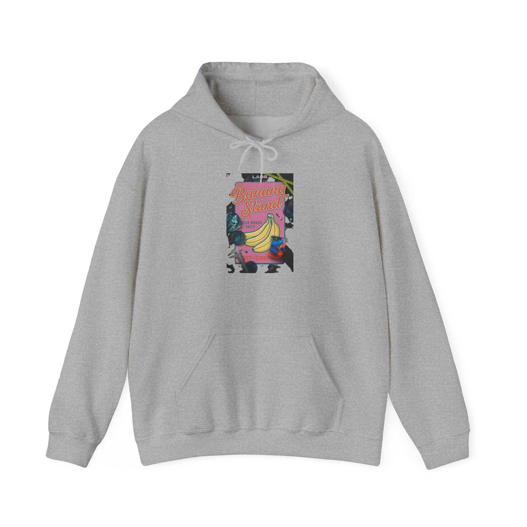 Retro Banana Diner Graphic Hoodie | Vintage Food Graphics, Nostalgic Typography