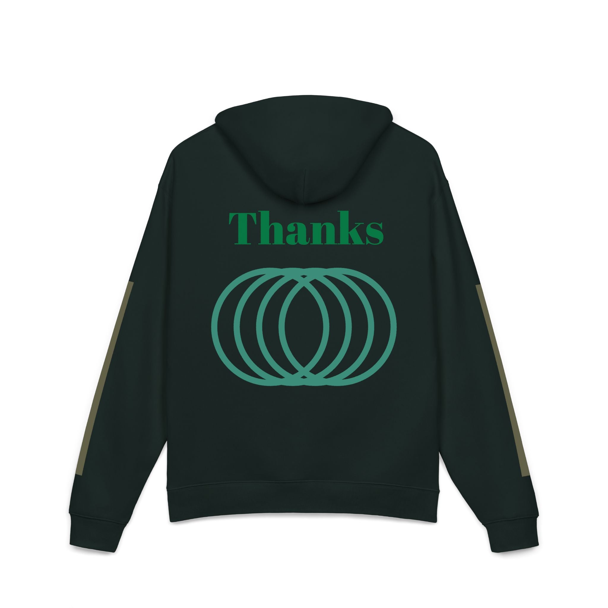 Relaxed Hoodie — Minimal Green Thanks Logo Hoodie