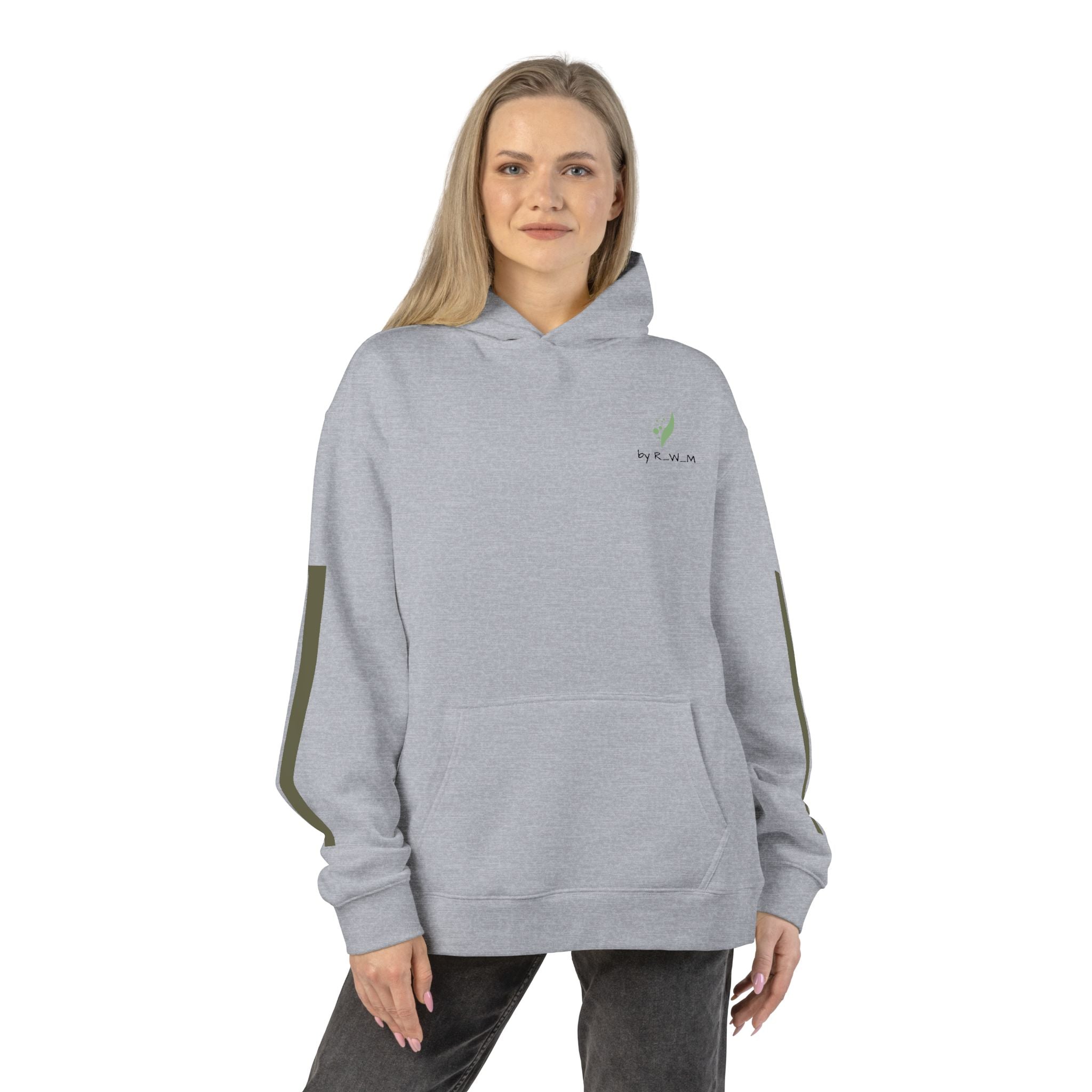 Relaxed Hoodie — Minimal Green Thanks Logo Hoodie