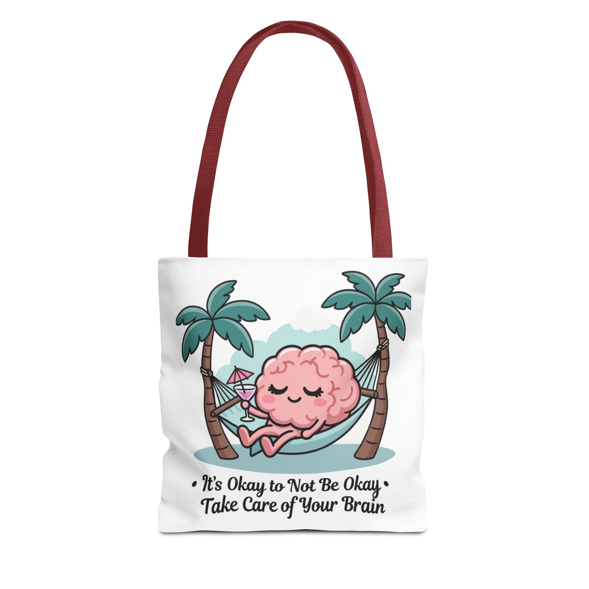 Mental Health Tote Bag - "It’s Okay to Not Be Okay" Brain Hammock Design