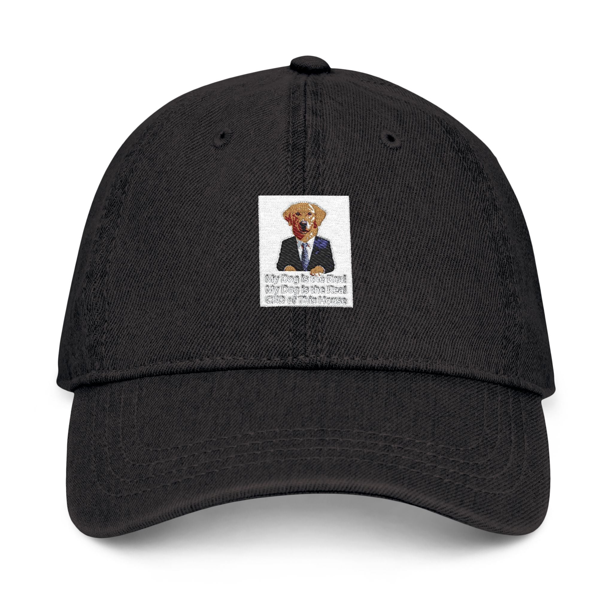 Embroidered Gentleman Bear Denim Hat – Vintage Ivy League Baseball Cap