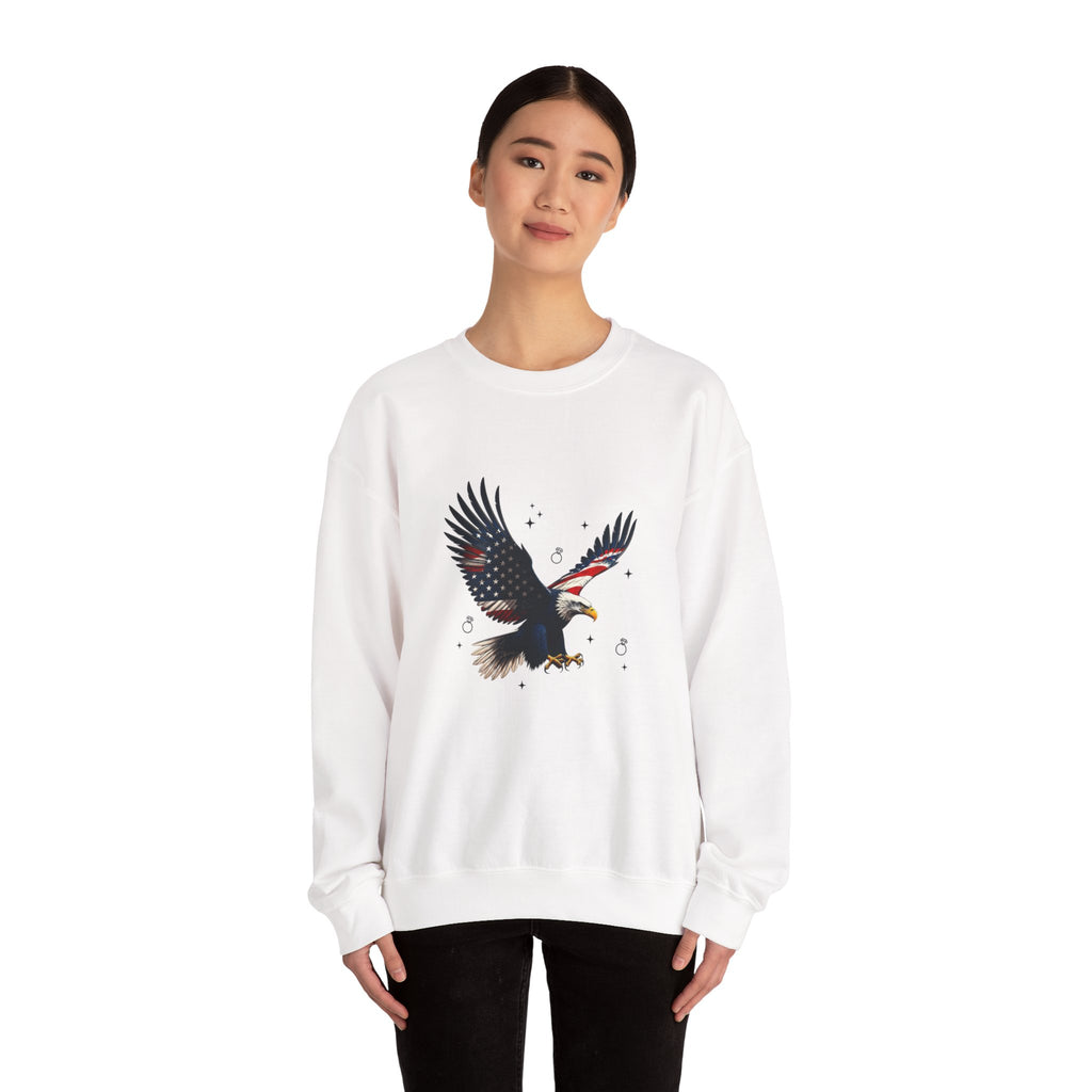 Soaring Eagle Crewneck Sweatshirt | Vintage Graphic, Retro Tattoo Style