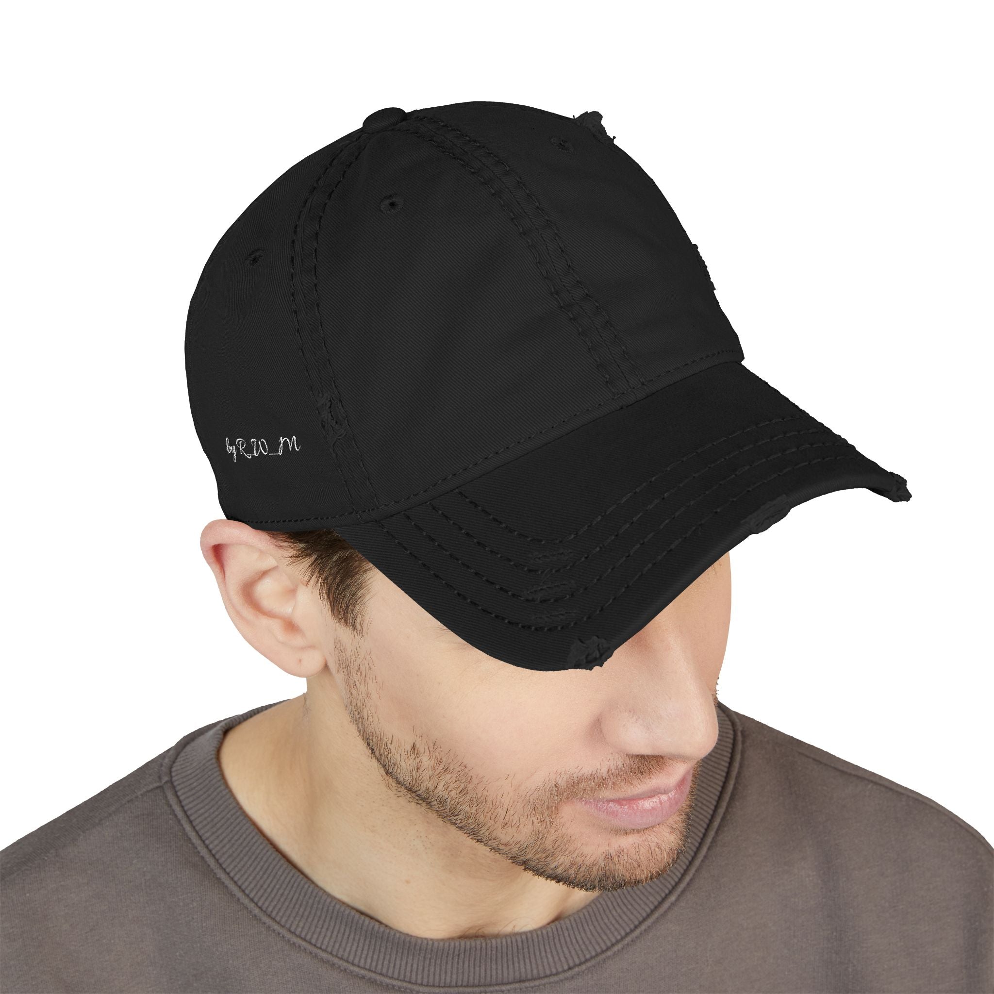 Distressed Embroidered Dad Hat – Vintage Casual Cap