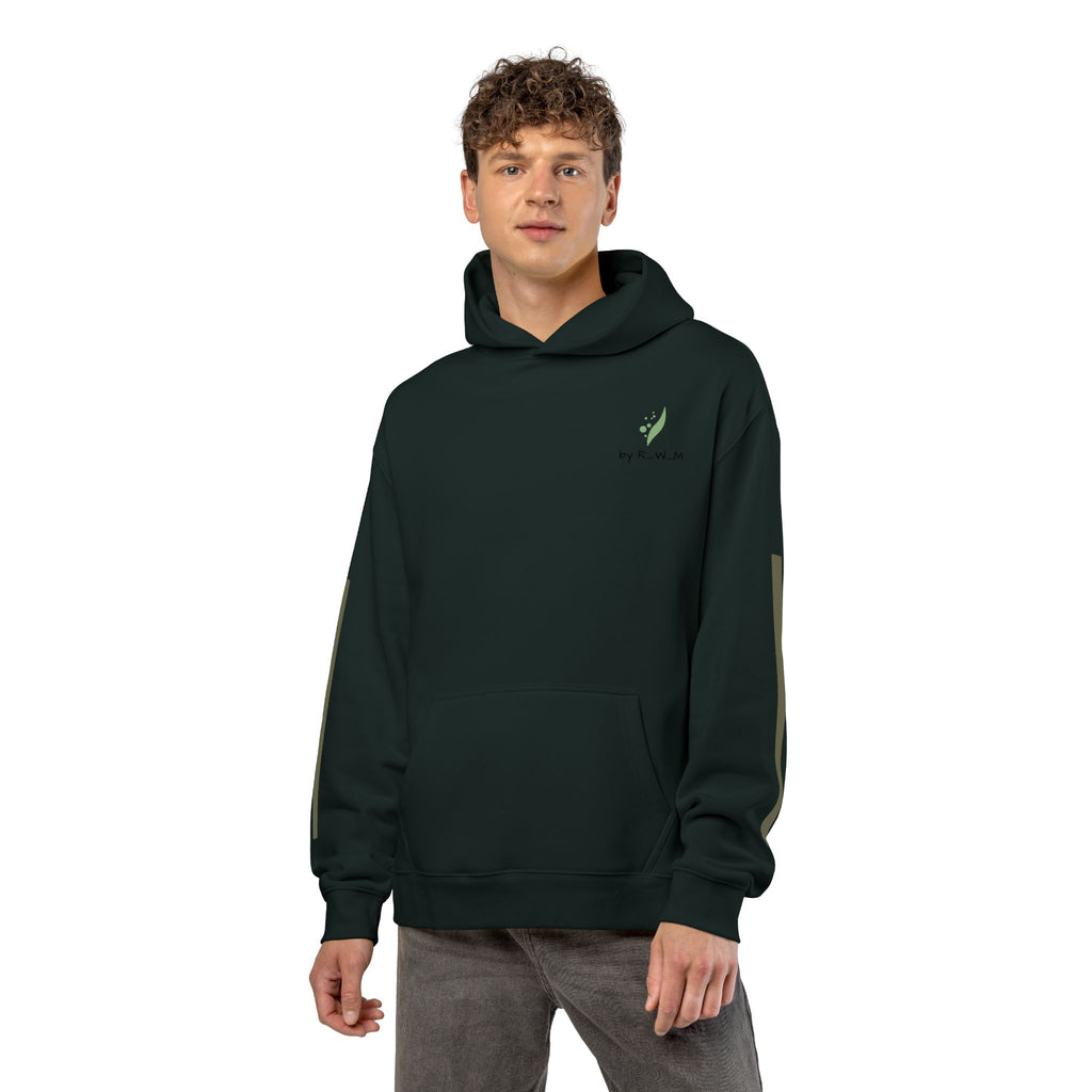 Relaxed Hoodie — Minimal Green Thanks Logo Hoodie