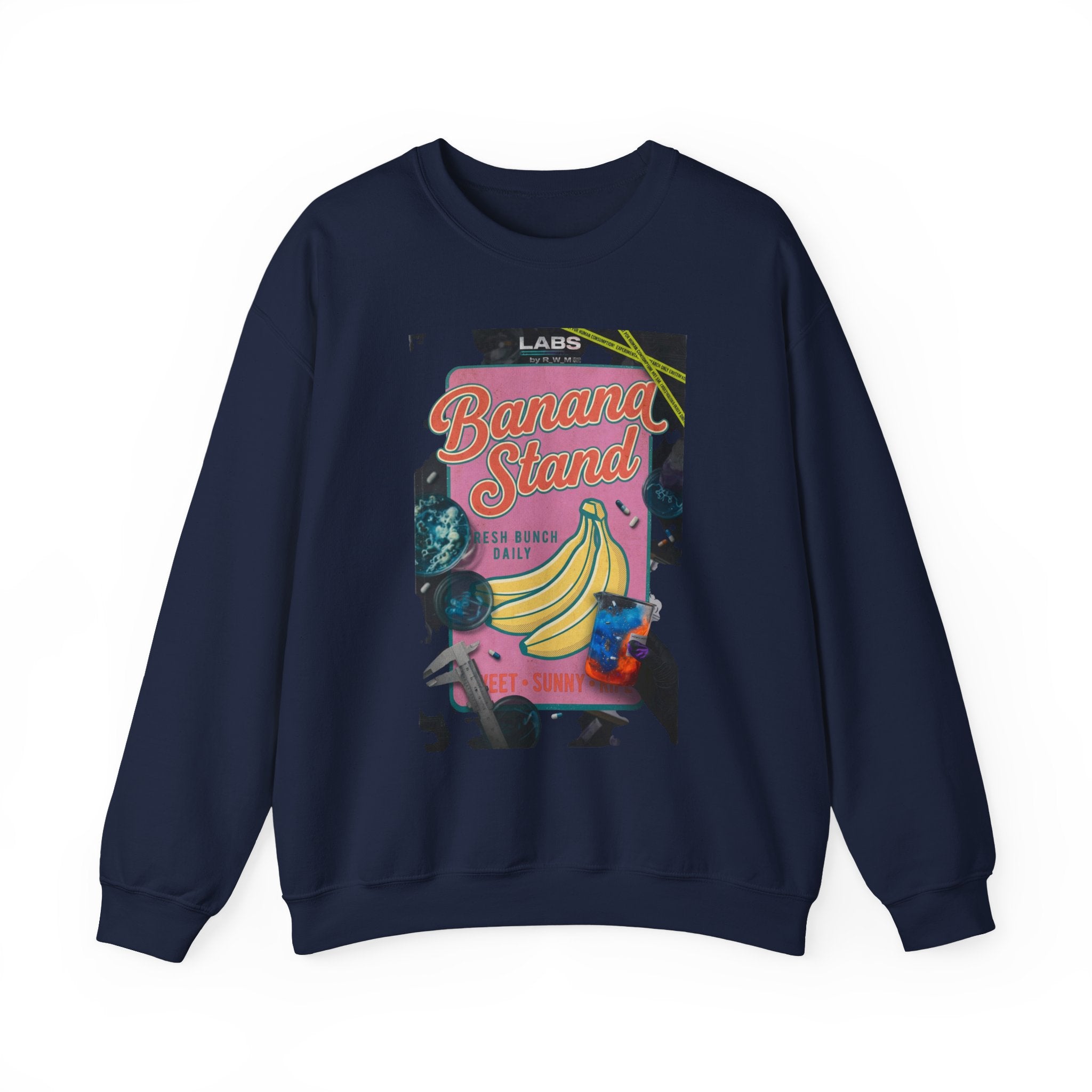 Banana Stand Retro Food Graphic Sweatshirt | Vintage diner typography, hand-drawn bananas