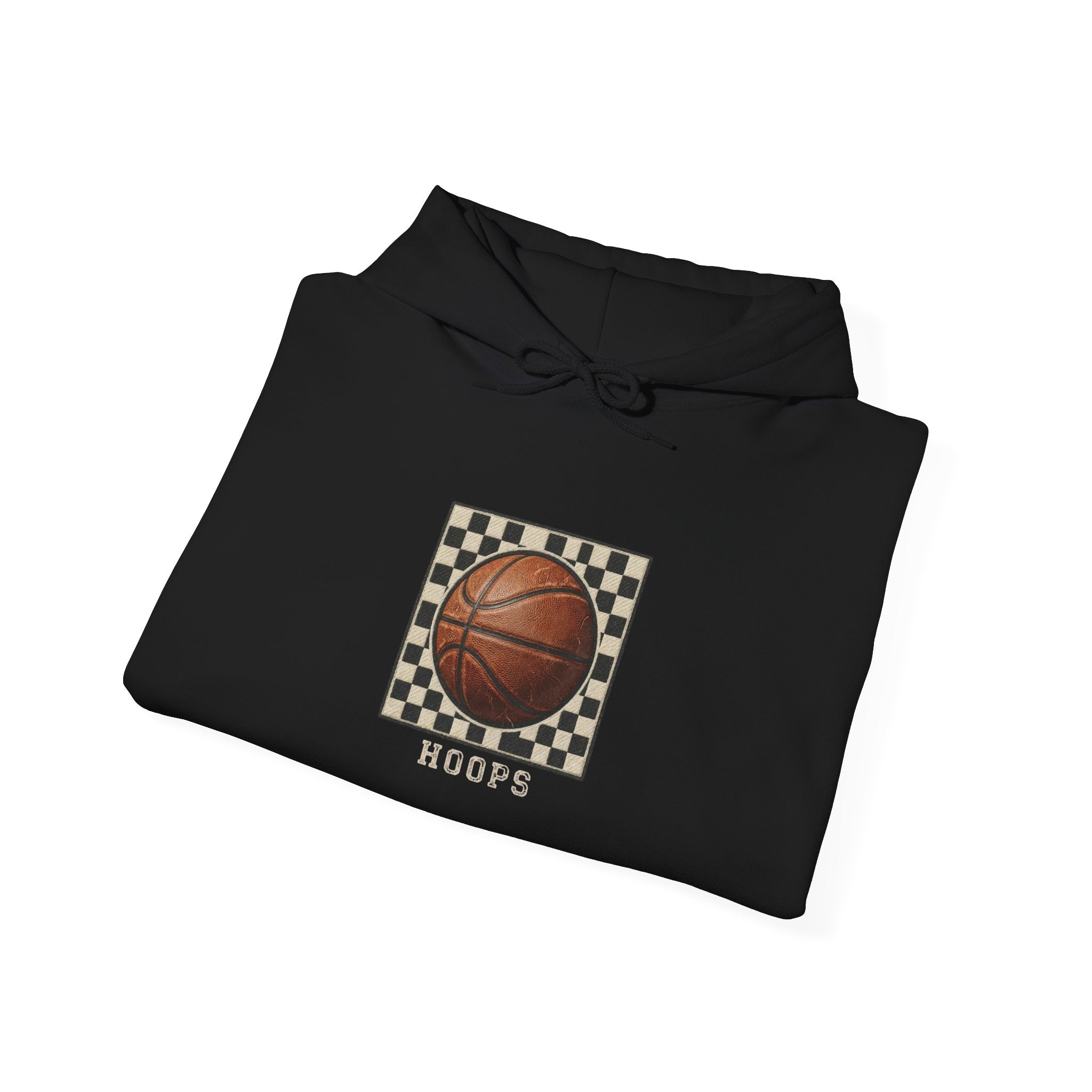 Hoops Vintage Basketball Hoodie | Western Typography, State Pride