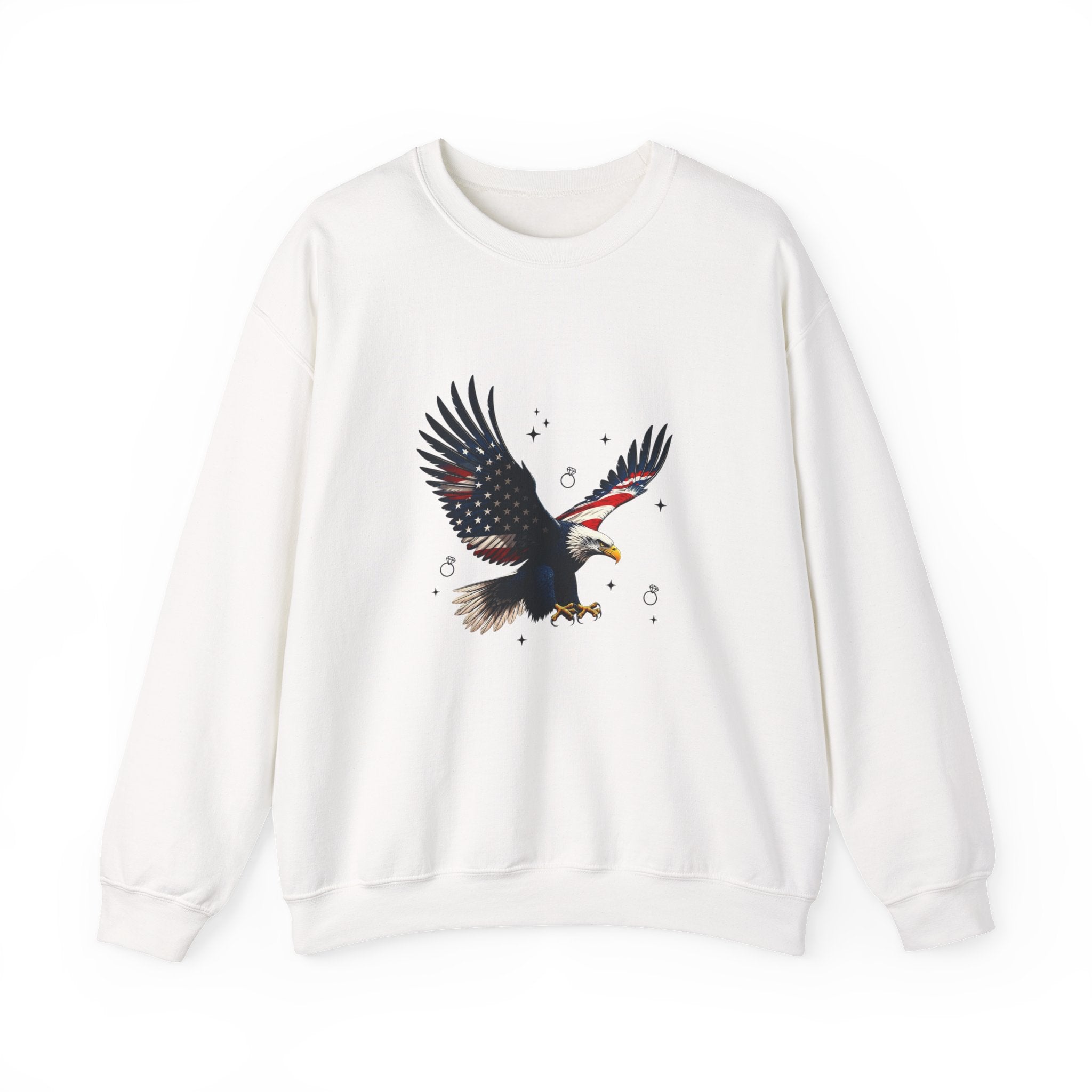 Soaring Eagle Crewneck Sweatshirt | Vintage Graphic, Retro Tattoo Style