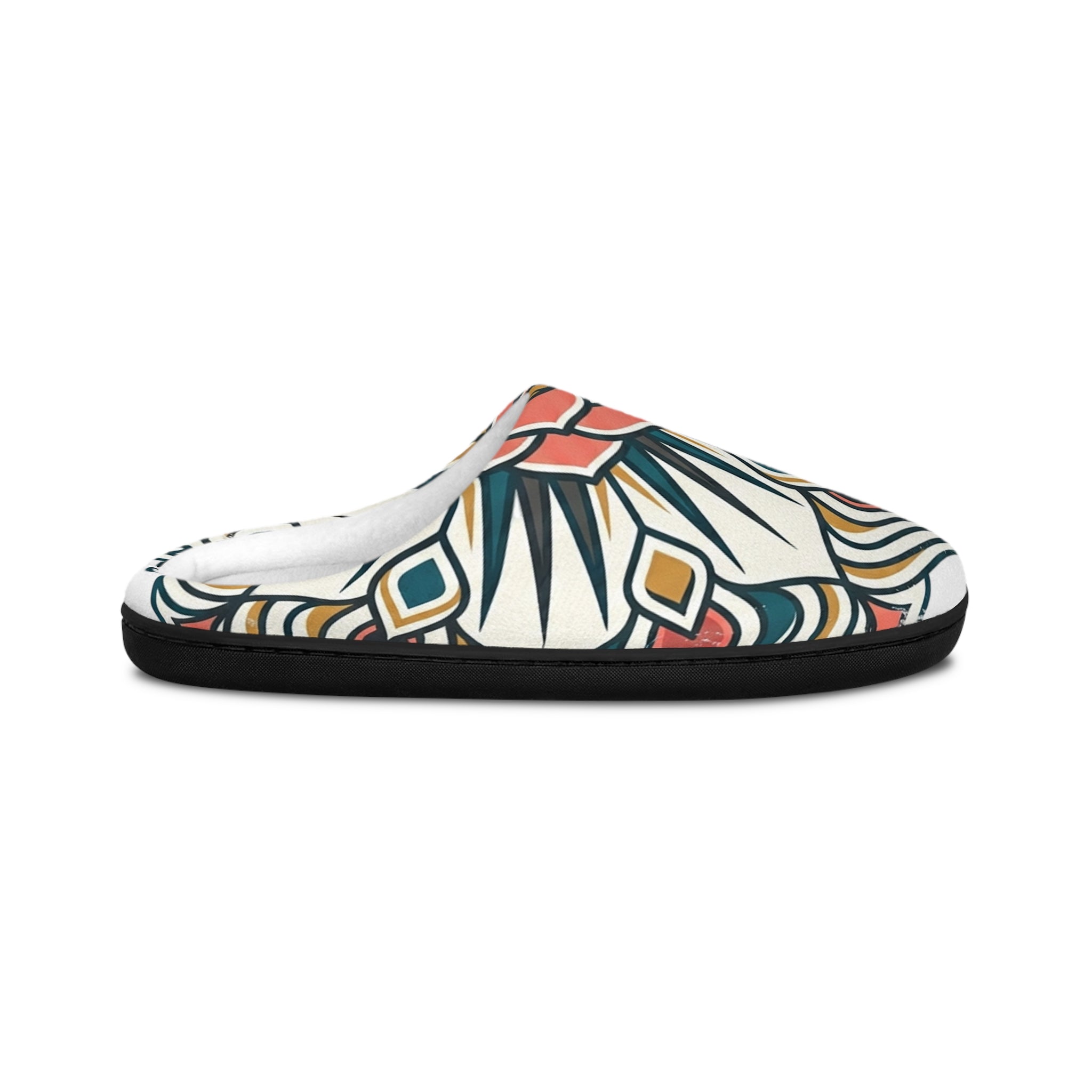 Floral Mandala Women's Indoor Slippers — Cozy Boho Home Shoes