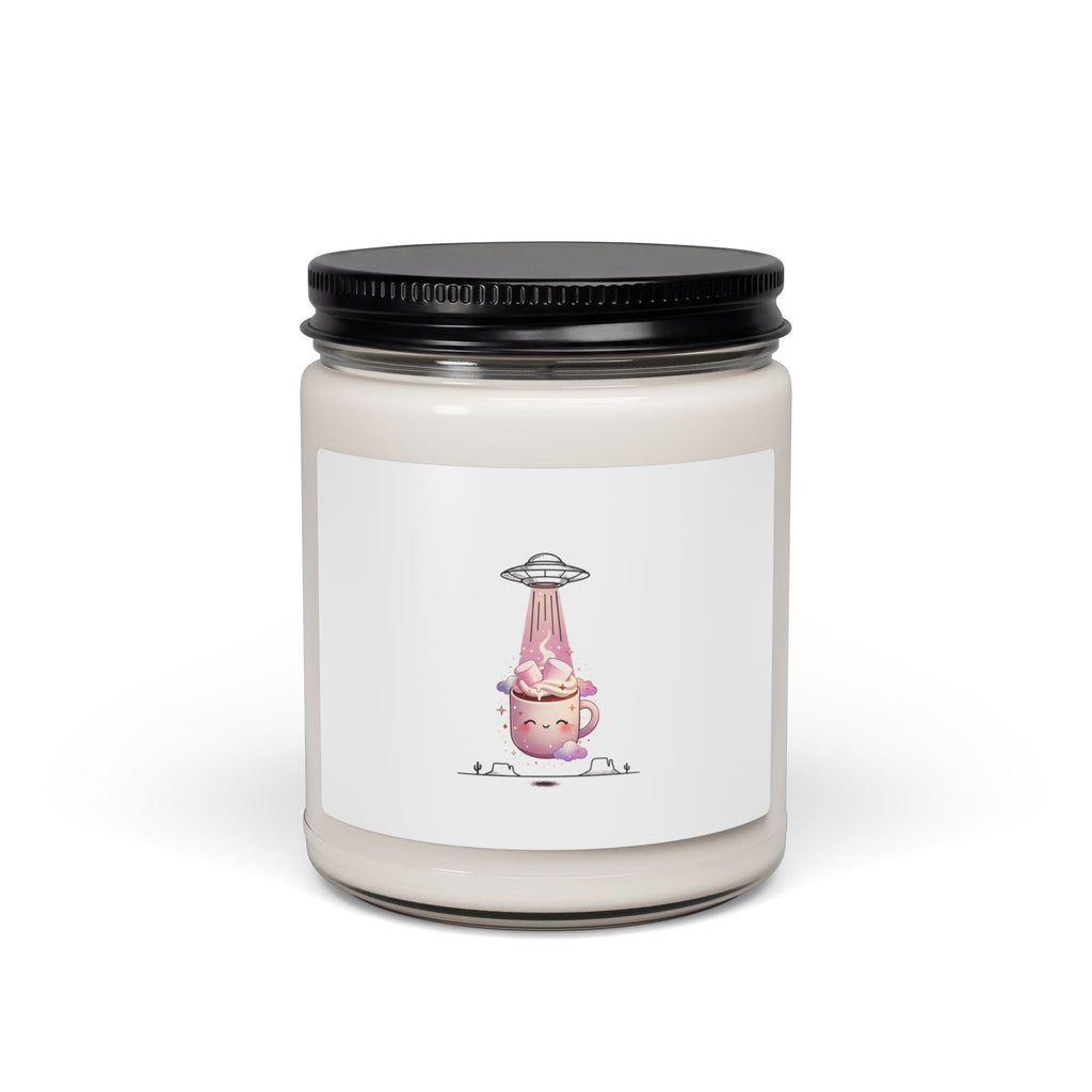 Retro UFO Abduction Candle, Soy Jar Candle | Vintage Desert Sci‑Fi