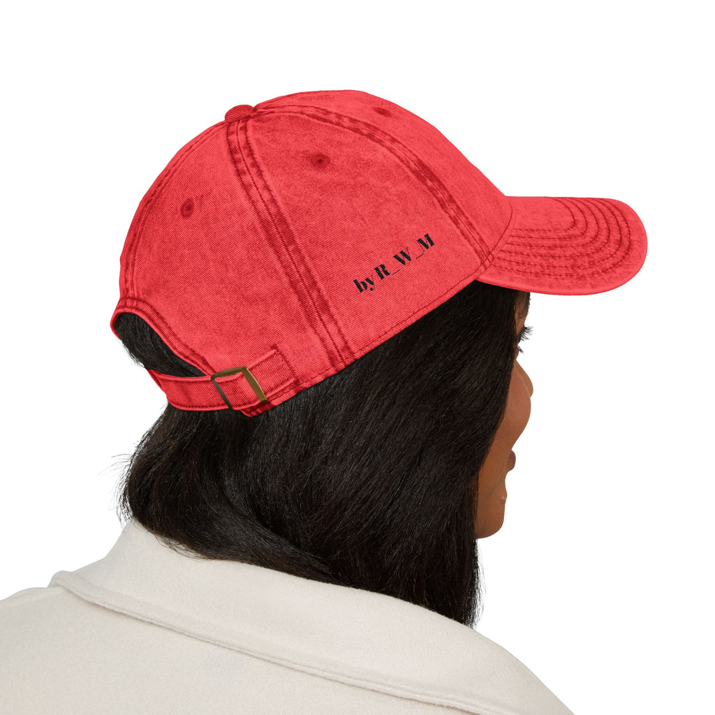 Vintage Embroidered Cap – Washed Red Baseball Hat