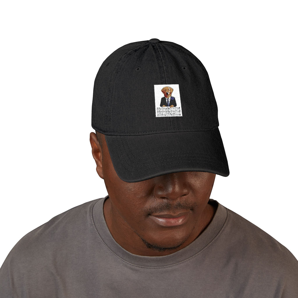 Embroidered Gentleman Bear Denim Hat – Vintage Ivy League Baseball Cap