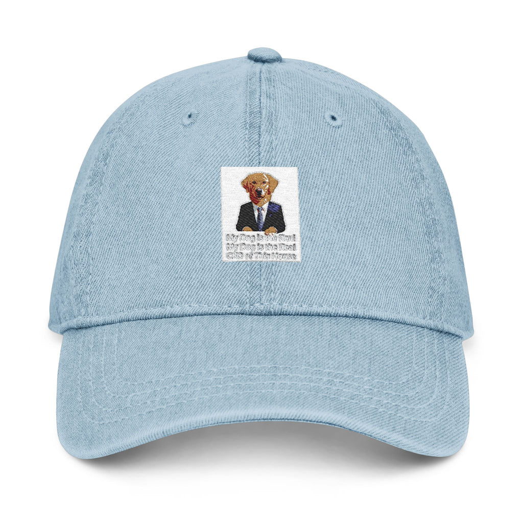 Embroidered Gentleman Bear Denim Hat – Vintage Ivy League Baseball Cap