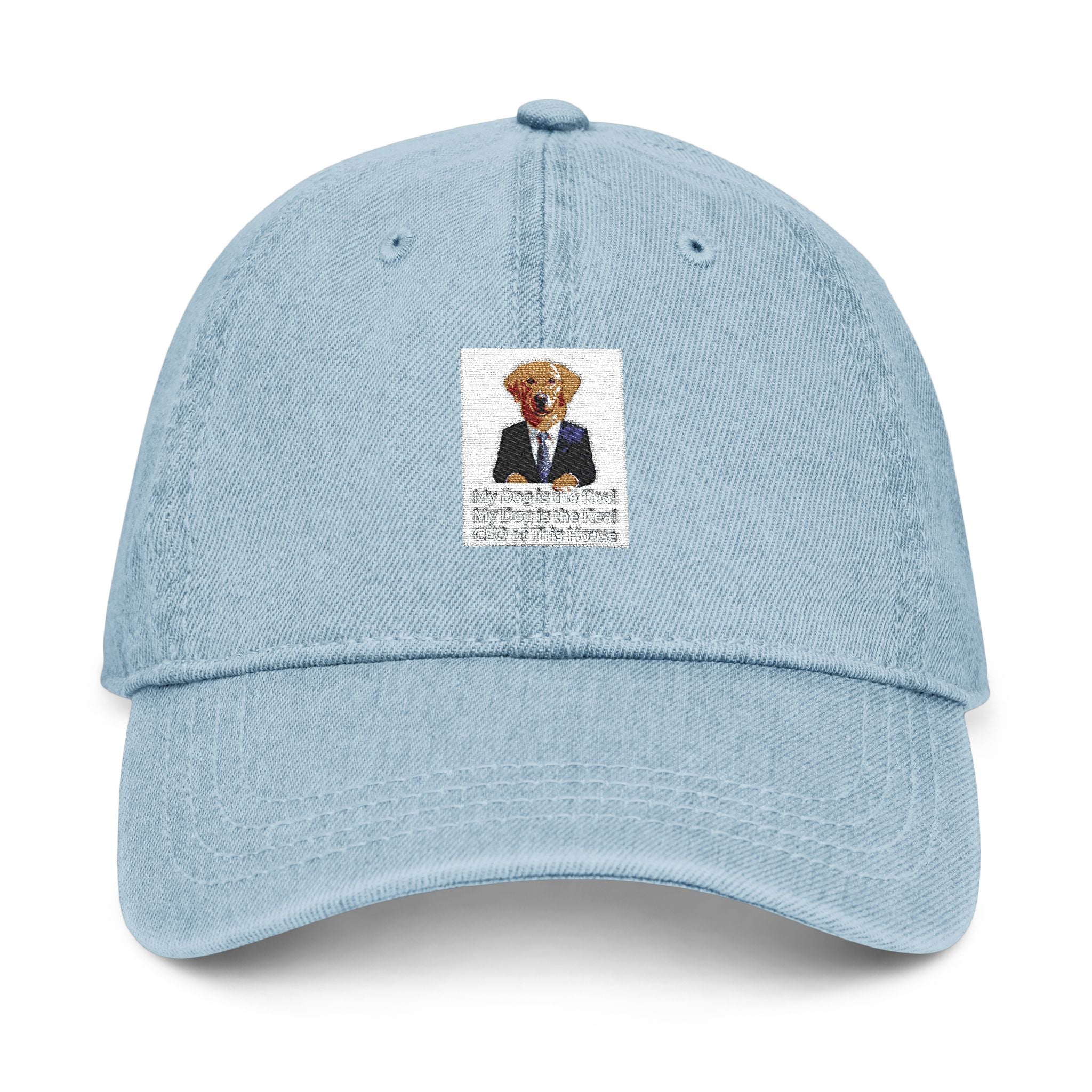 Embroidered Gentleman Bear Denim Hat – Vintage Ivy League Baseball Cap