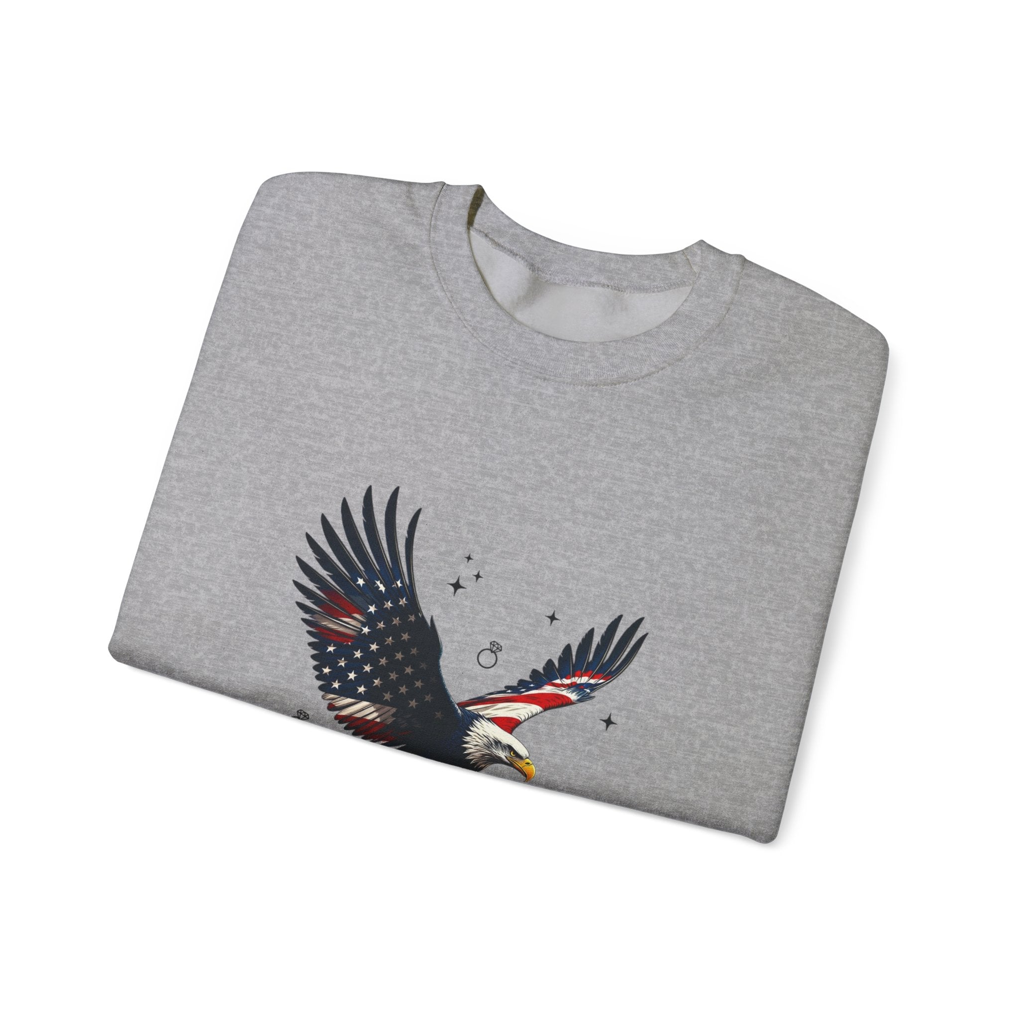 Soaring Eagle Crewneck Sweatshirt | Vintage Graphic, Retro Tattoo Style