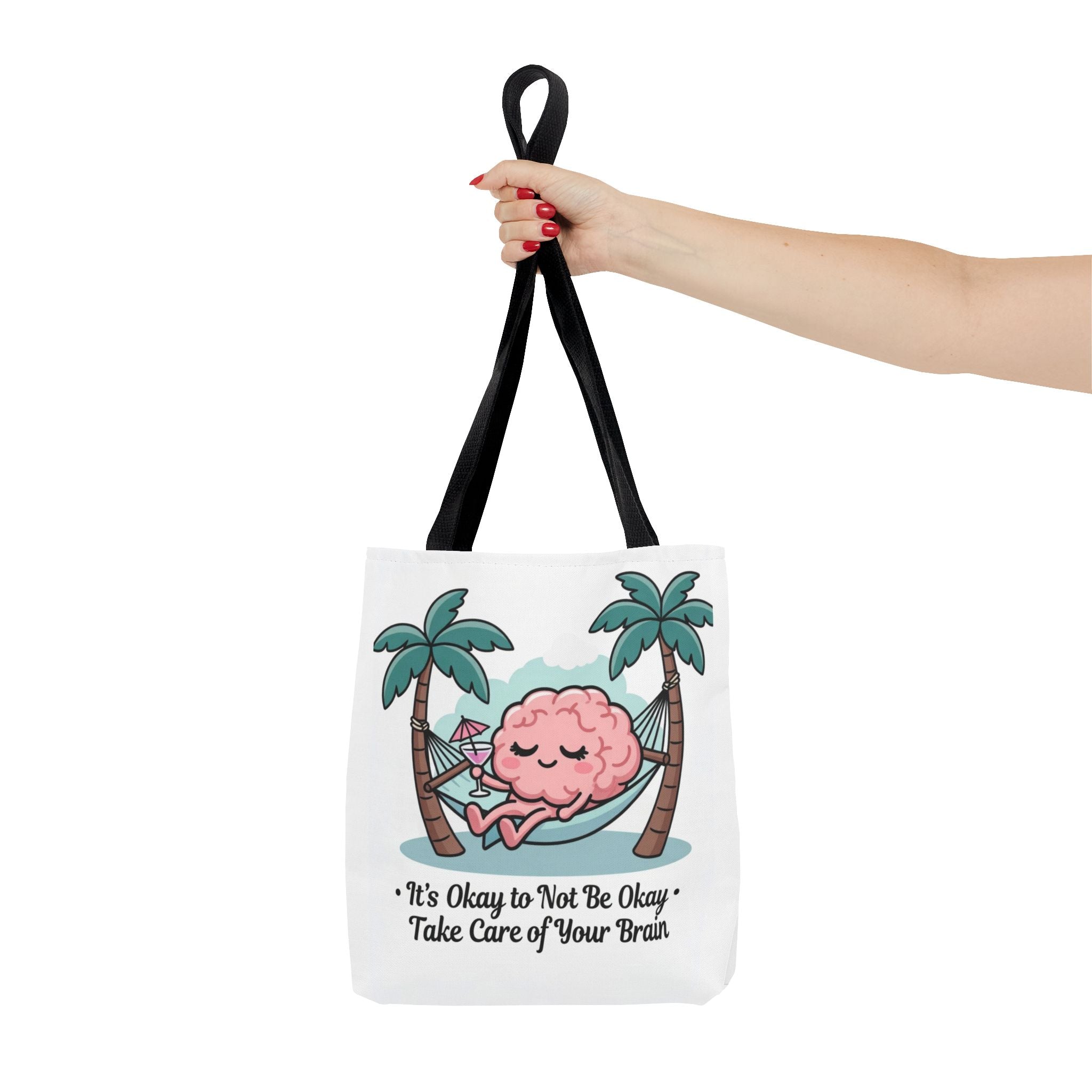 Mental Health Tote Bag - "It’s Okay to Not Be Okay" Brain Hammock Design