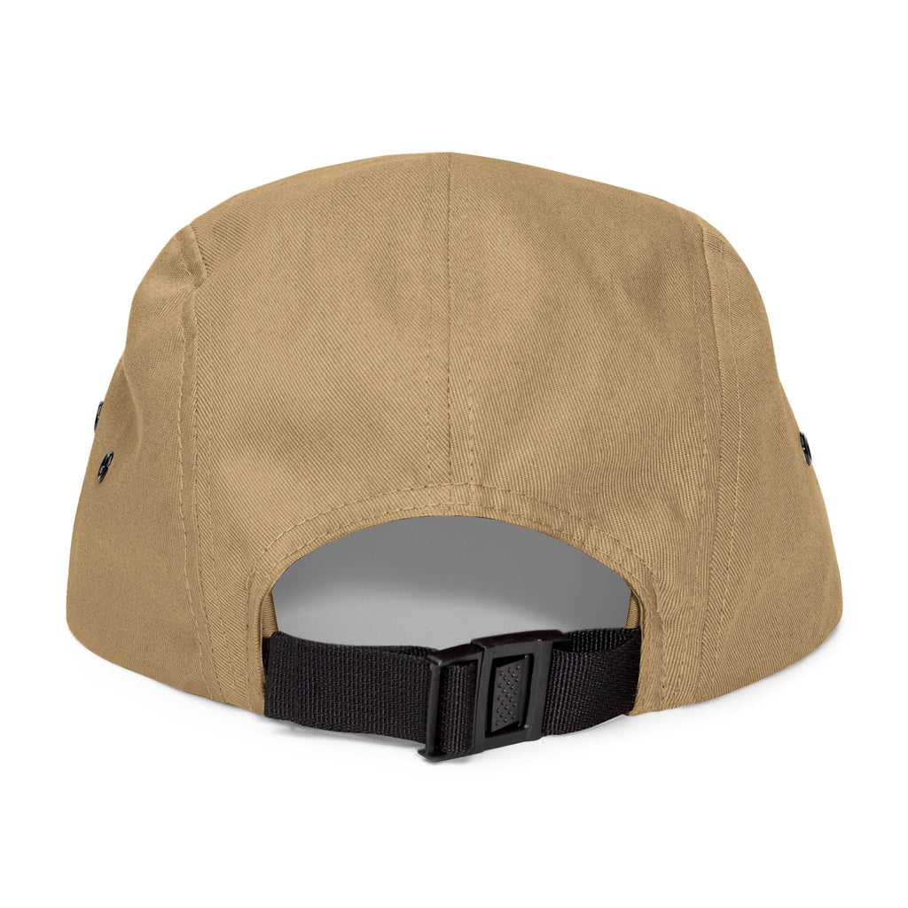 Embroidered 5-Panel Cap — Minimal 'brwn' Logo Cotton Camper Hat