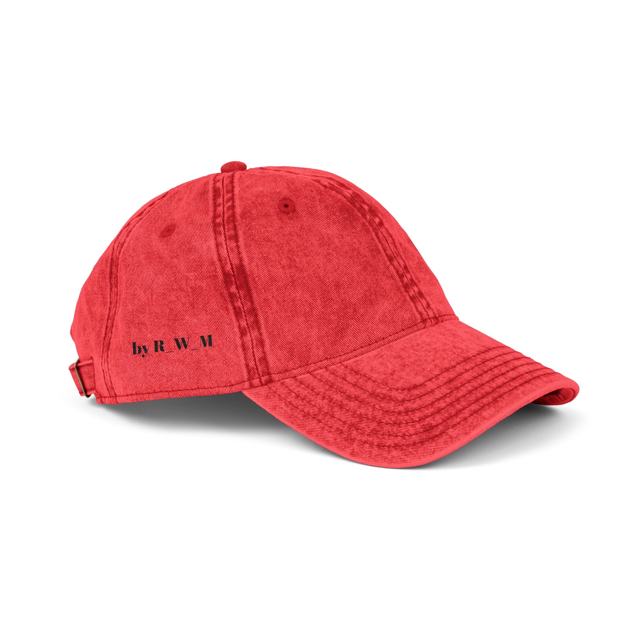 Vintage Embroidered Cap – Washed Red Baseball Hat