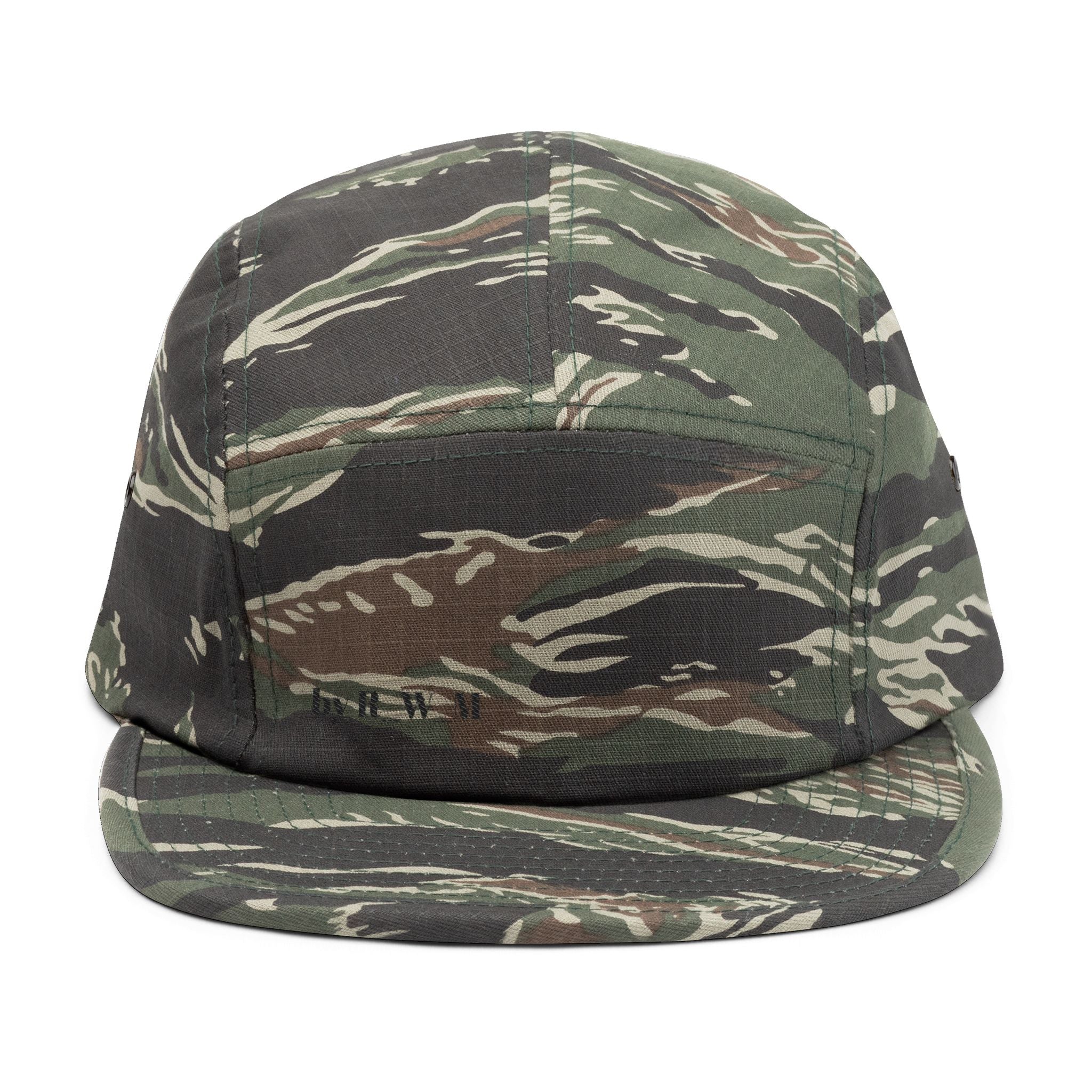 Embroidered 5-Panel Cap — Minimal 'brwn' Logo Cotton Camper Hat