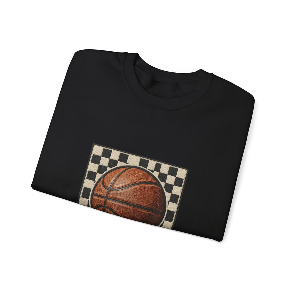 Hoops Vintage Basketball Sweatshirt | Western Typography, State Pride