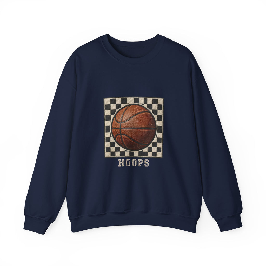 Hoops Vintage Basketball Sweatshirt | Western Typography, State Pride