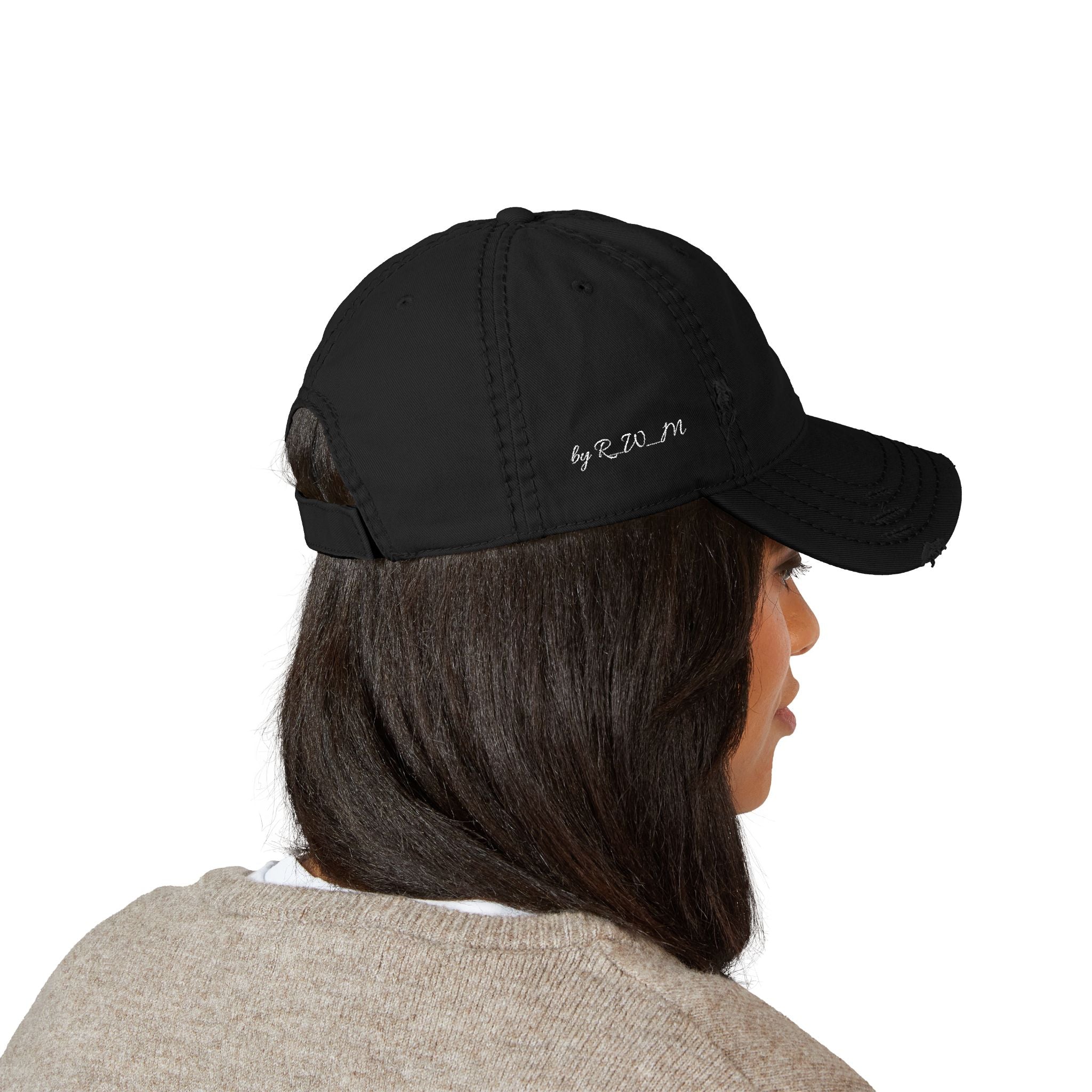 Distressed Embroidered Dad Hat – Vintage Casual Cap