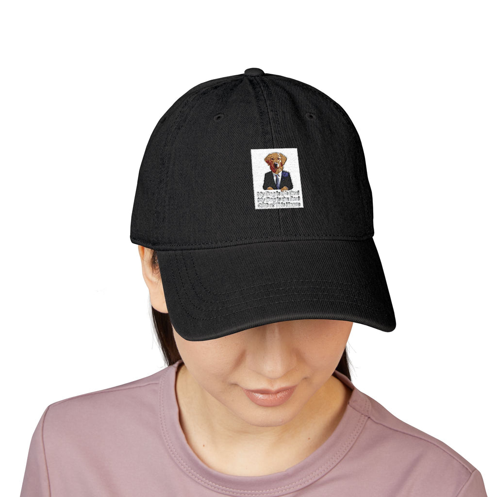 Embroidered Gentleman Bear Denim Hat – Vintage Ivy League Baseball Cap
