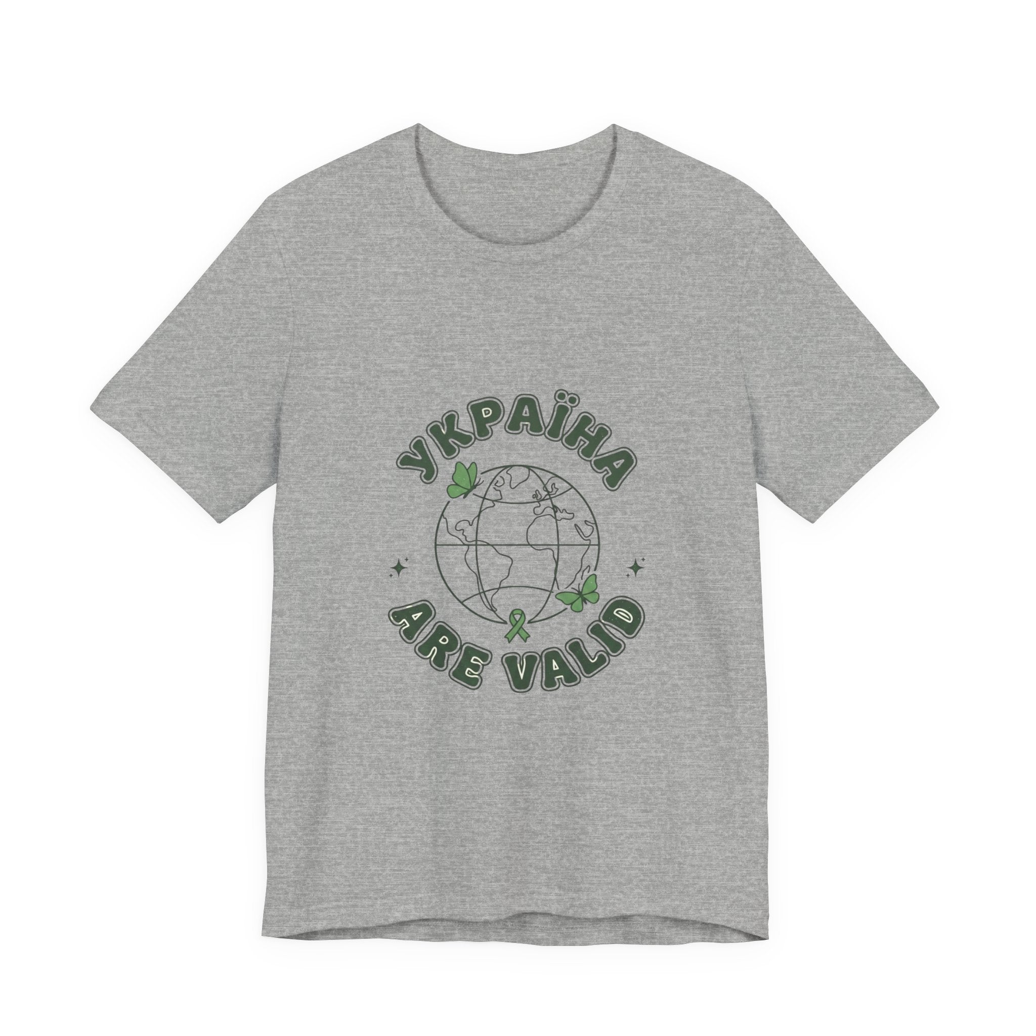 Mental Health Awareness Globe Tee | Green Ribbon, Retro Typography