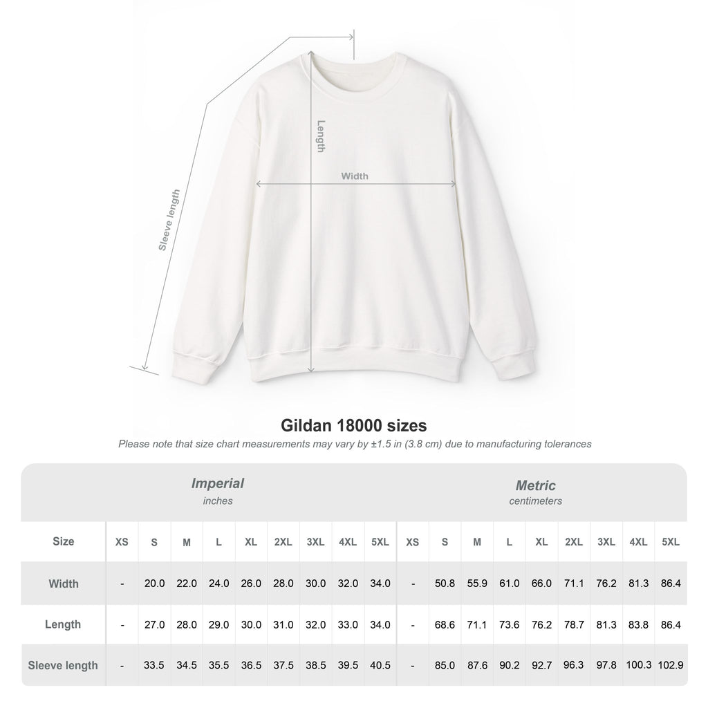 Crewneck Sweatshirt — Minimal Snowy Ski Scene "The Mountains Are Calling"